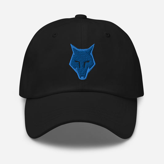 Dad Hat Wolf Logo "LOBO" Blue One Size adjustable,alpha,animal motif,bold design,casual style,courage,dad hat,endurance,freedom,iconic,lone wolf,nature-inspired,predator,premium quality,resilience,stealth,strength,survival,unique design,unisex,wild spirit