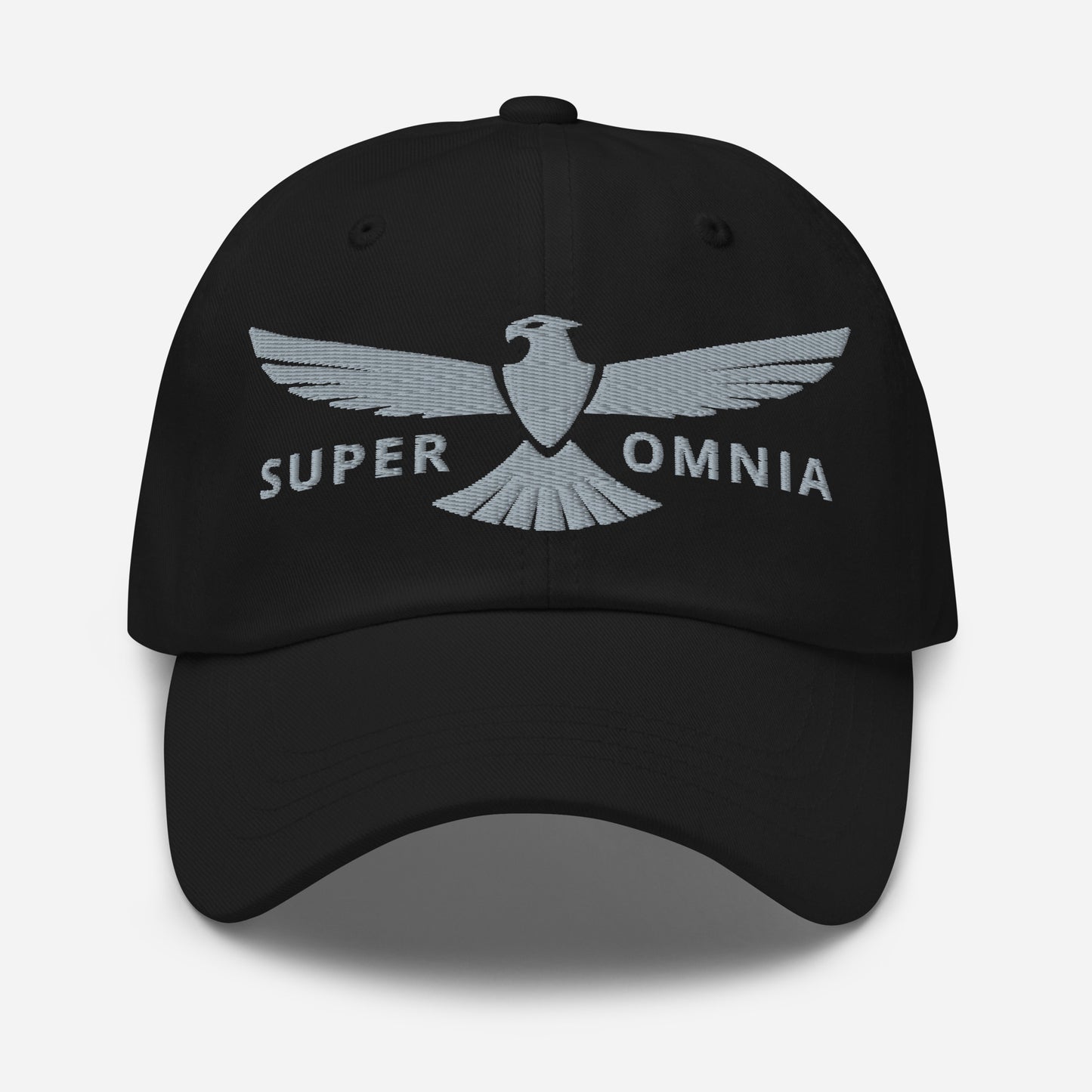 Dad Hat Eagle "SUPER OMNIA" Grey One Size above all,adjustable,animal motif,bold design,casual style,dad hat,eagle,focus,freedom,iconic,independence,premium quality,resilience,soar,strength,unique design,unisex,vision