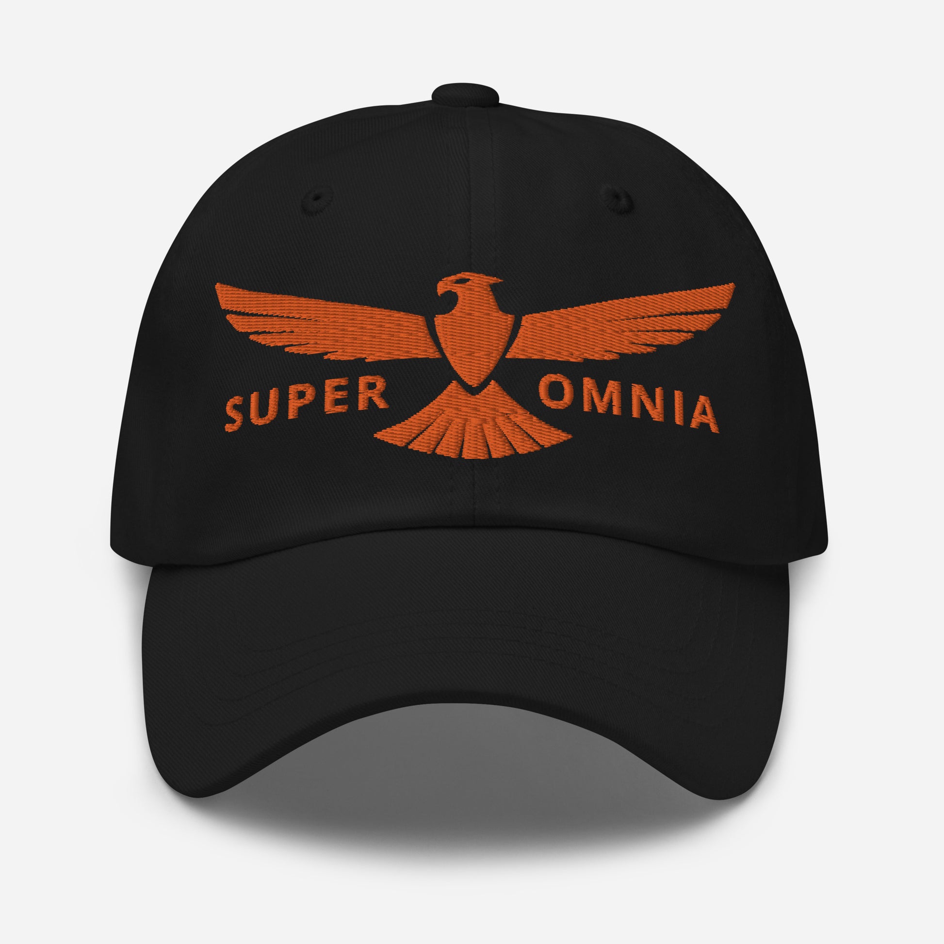 Dad Hat Eagle "SUPER OMNIA" Orange One Size above all,adjustable,animal motif,bold design,casual style,dad hat,eagle,focus,freedom,iconic,independence,premium quality,resilience,soar,strength,unique design,unisex,vision