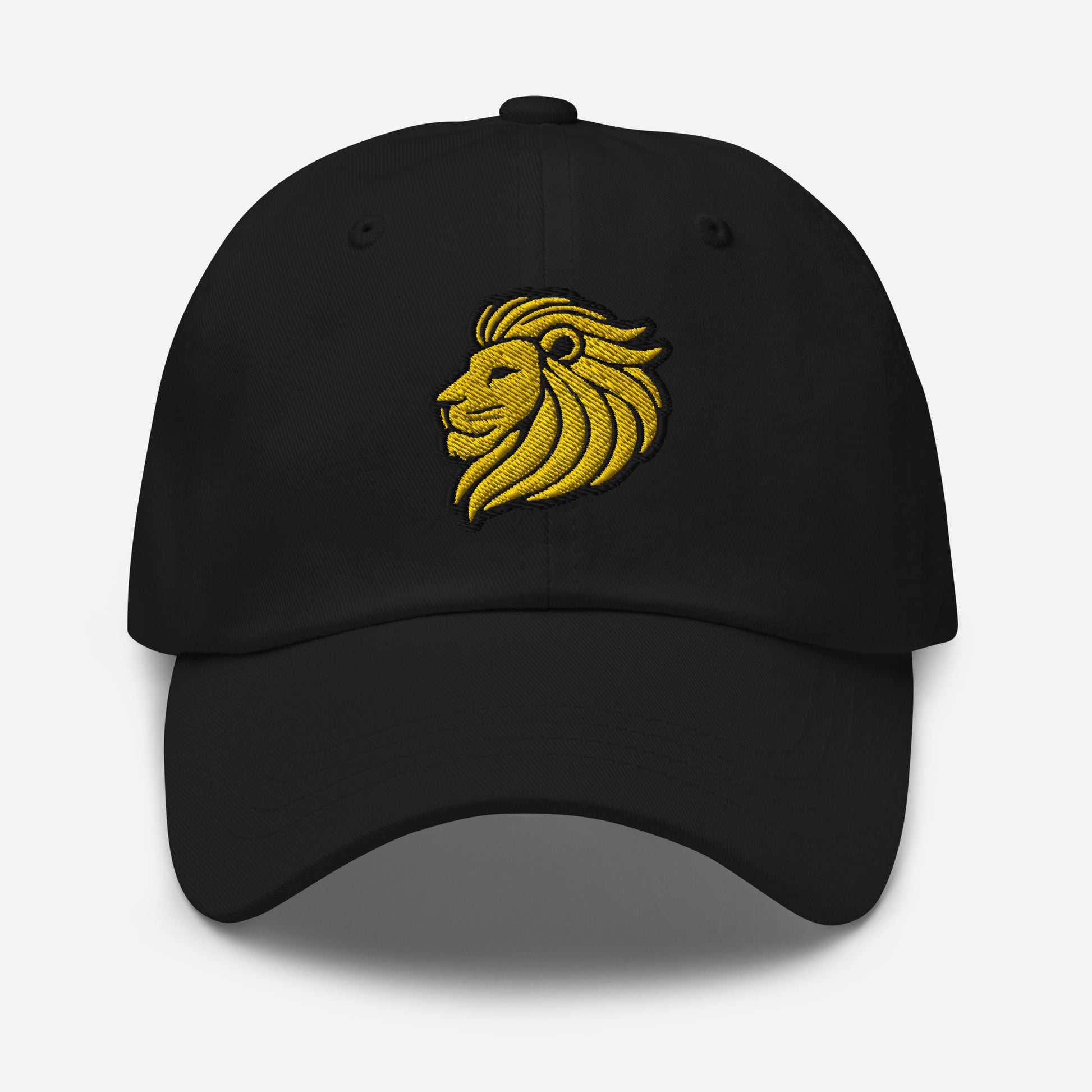 Dad Hat "LION HEAD" Gold One Size adjustable,animal motif,bold design,casual style,courage,dad hat,iconic,leadership,lion,majesty,nature,noble,power,premium quality,strength,unique design,unisex