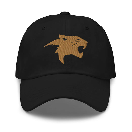 Dad Hat "Panther Head" Old Gold adjustable,agility,animal motif,beast mode,bold design,casual style,dad hat,iconic,panther,power,premium quality,stealth,strength,unique design,unisex,wild