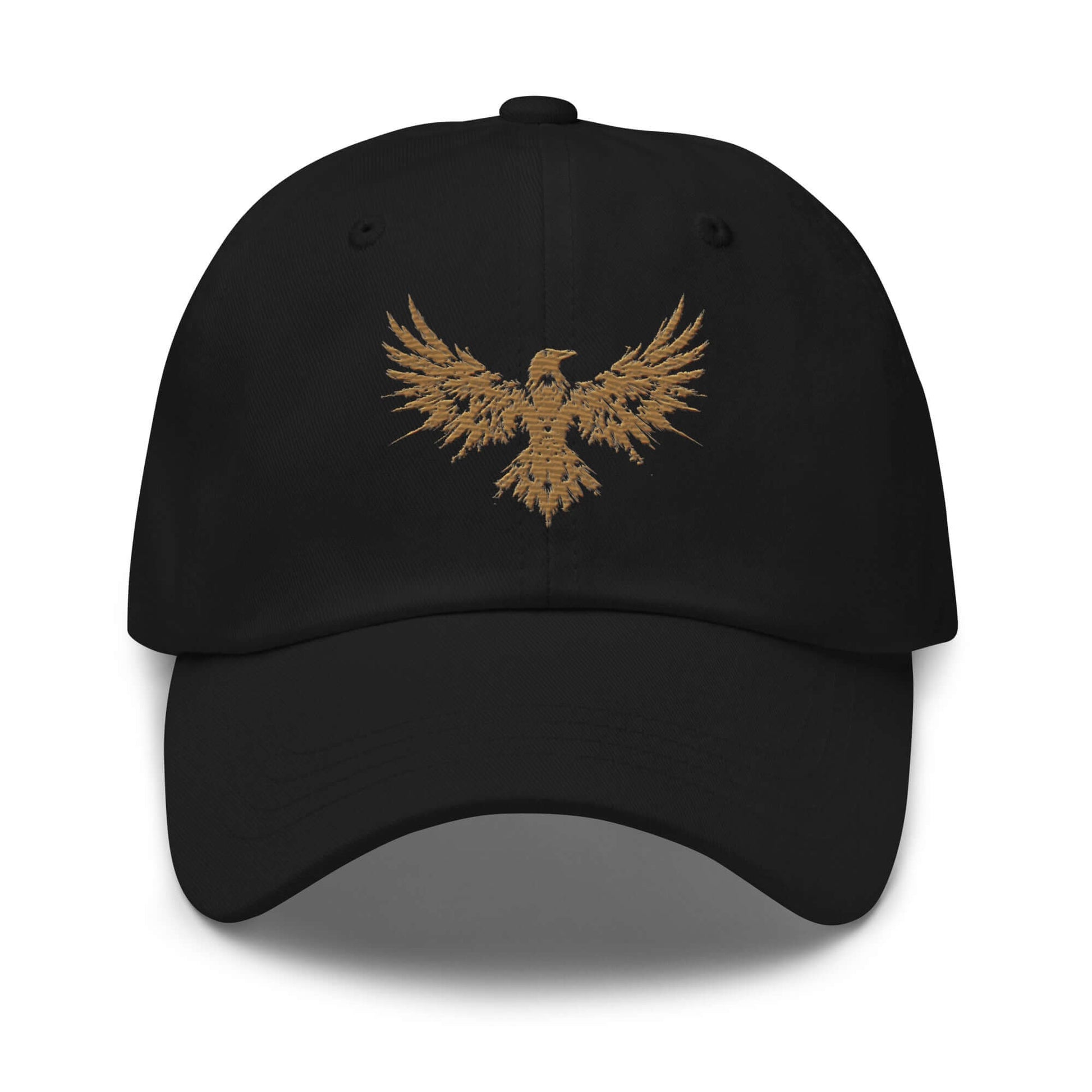 Dad Hat Raven "ENIGMA" Old Gold adjustable,animal motif,bold design,casual style,dad hat,endurance,enigma,freedom,iconic,mystery,premium quality,raven,transformation,unique design,unisex