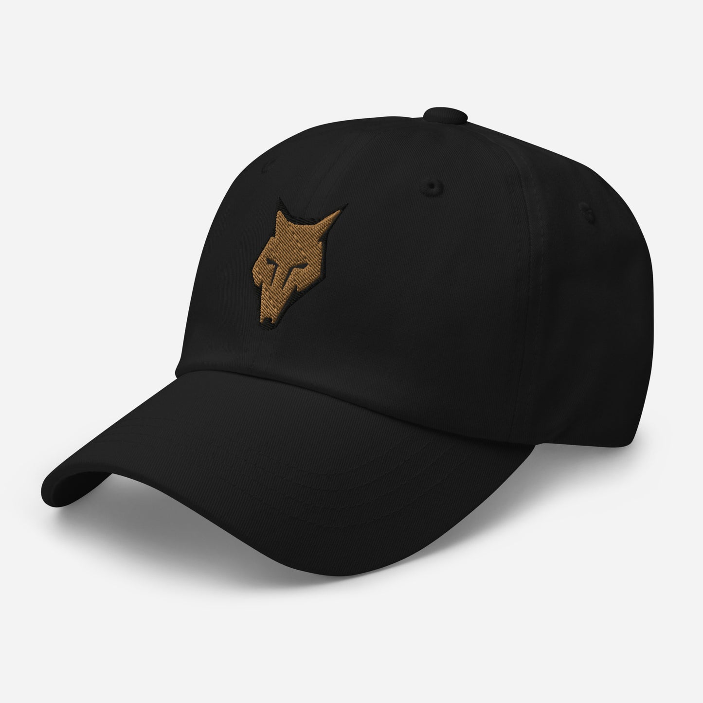 Dad Hat Wolf Logo "LOBO" Old Gold One Size adjustable,alpha,animal motif,bold design,casual style,courage,dad hat,endurance,freedom,iconic,lone wolf,nature-inspired,predator,premium quality,resilience,stealth,strength,survival,unique design,unisex,wild sp