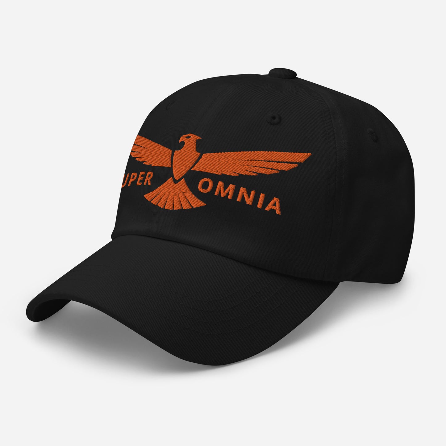 Dad Hat Eagle "SUPER OMNIA" Orange One Size above all,adjustable,animal motif,bold design,casual style,dad hat,eagle,focus,freedom,iconic,independence,premium quality,resilience,soar,strength,unique design,unisex,vision