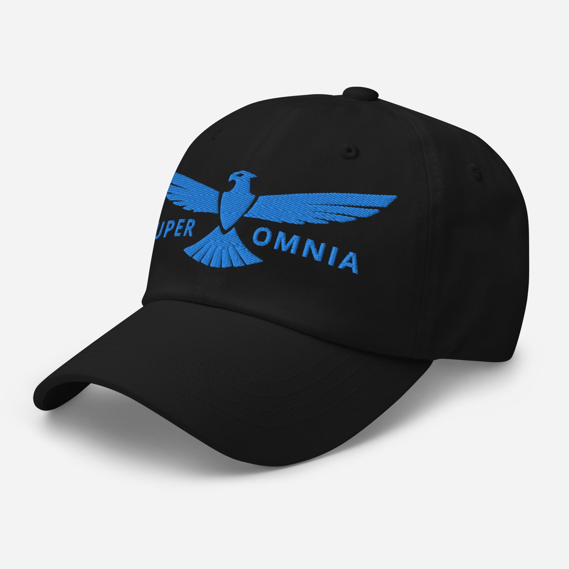 Dad Hat Eagle "SUPER OMNIA" Blue One Size above all,adjustable,animal motif,bold design,casual style,dad hat,eagle,focus,freedom,iconic,independence,premium quality,resilience,soar,strength,unique design,unisex,vision