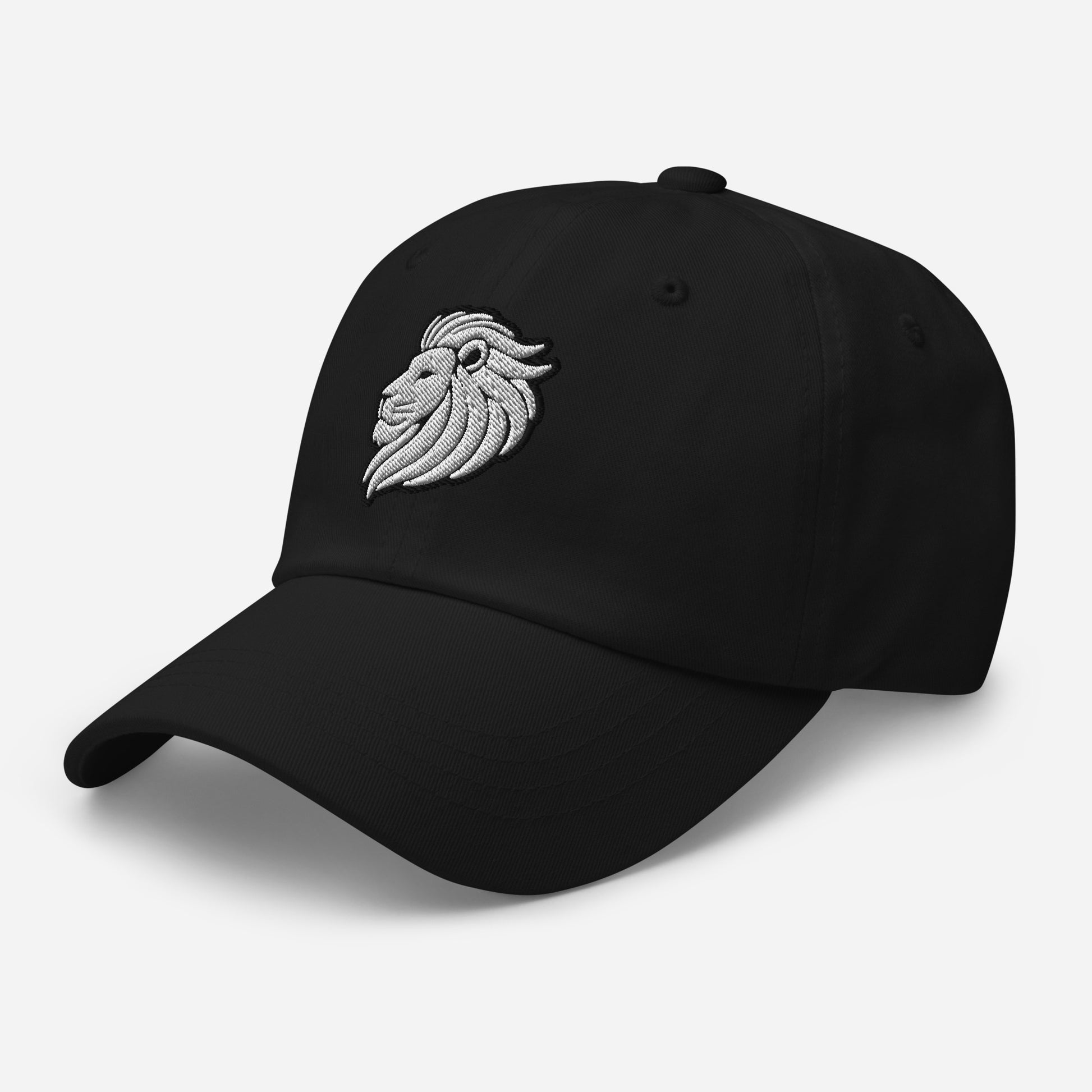 Dad Hat "LION HEAD" White One Size adjustable,animal motif,bold design,casual style,courage,dad hat,iconic,leadership,lion,majesty,nature,noble,power,premium quality,strength,unique design,unisex