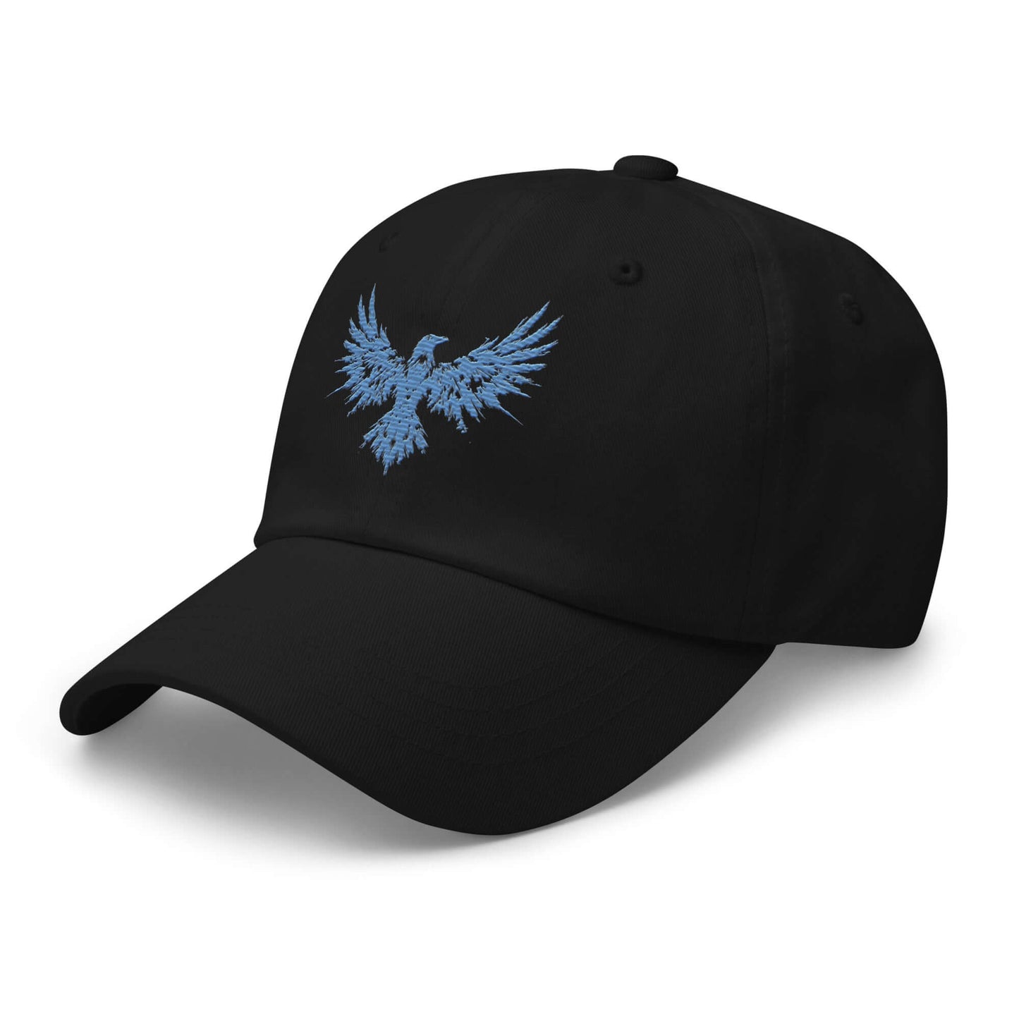 Dad Hat Raven "ENIGMA" Blue adjustable,animal motif,bold design,casual style,dad hat,endurance,enigma,freedom,iconic,mystery,premium quality,raven,transformation,unique design,unisex