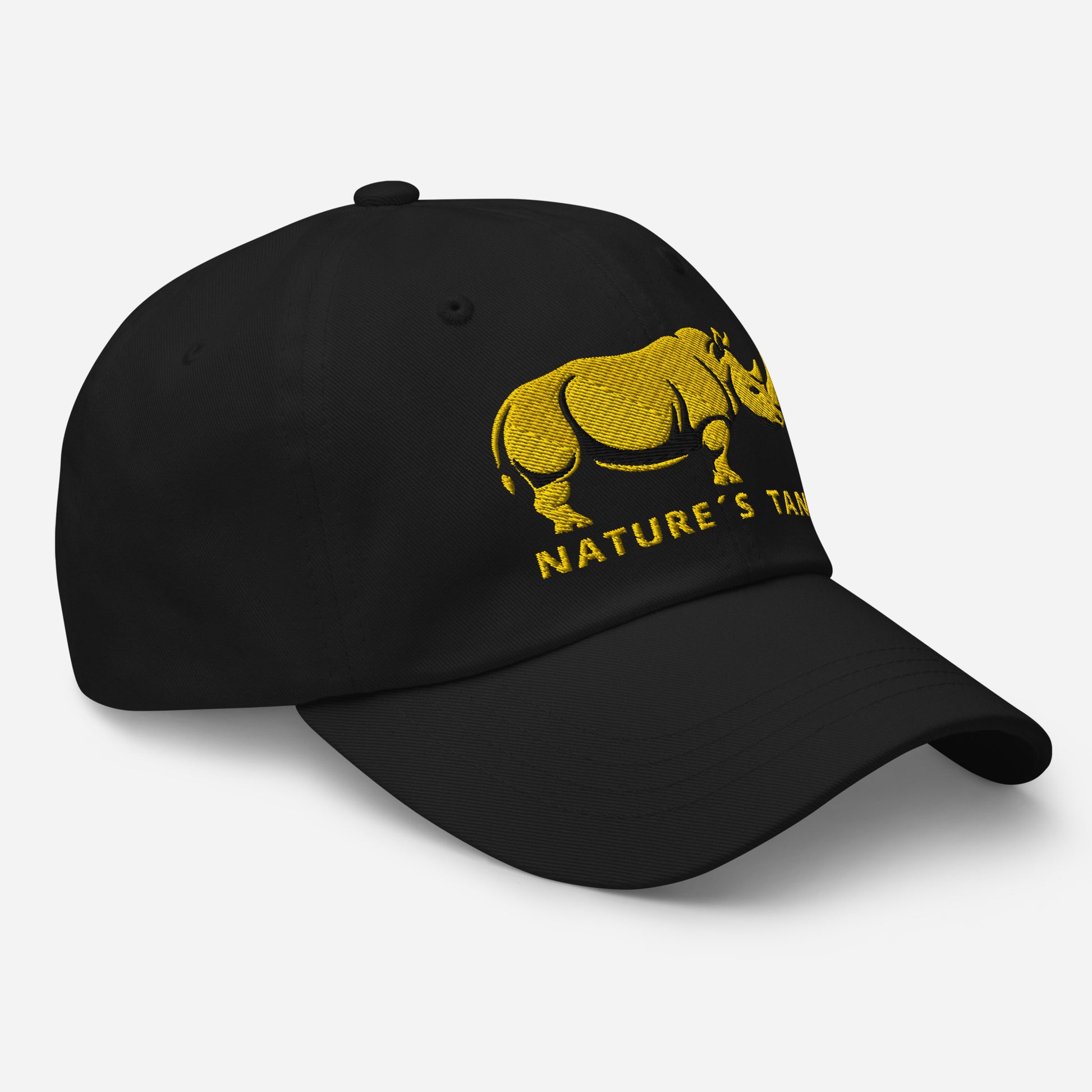 Dad Hat "RHINO" Gold One Size adjustable,animal motif,bold design,casual style,dad hat,iconic,premium quality,unique design,unisex