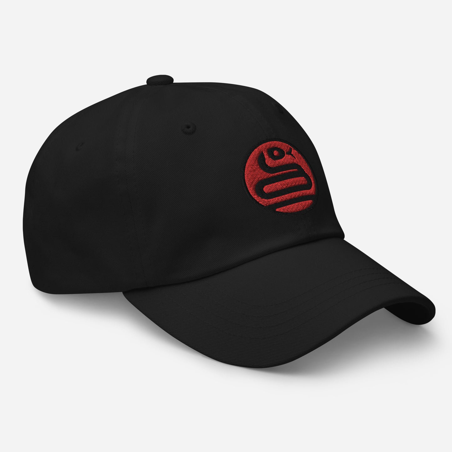 Dad Hat "SNAKE" Red V2 One Size adjustable,animal motif,bold design,casual style,dad hat,iconic,knowledge,mystery,nature-inspired,predator,premium quality,resilience,snake,spirit animal,stealth,symbolism,transformation,unique design,unisex,wisdom