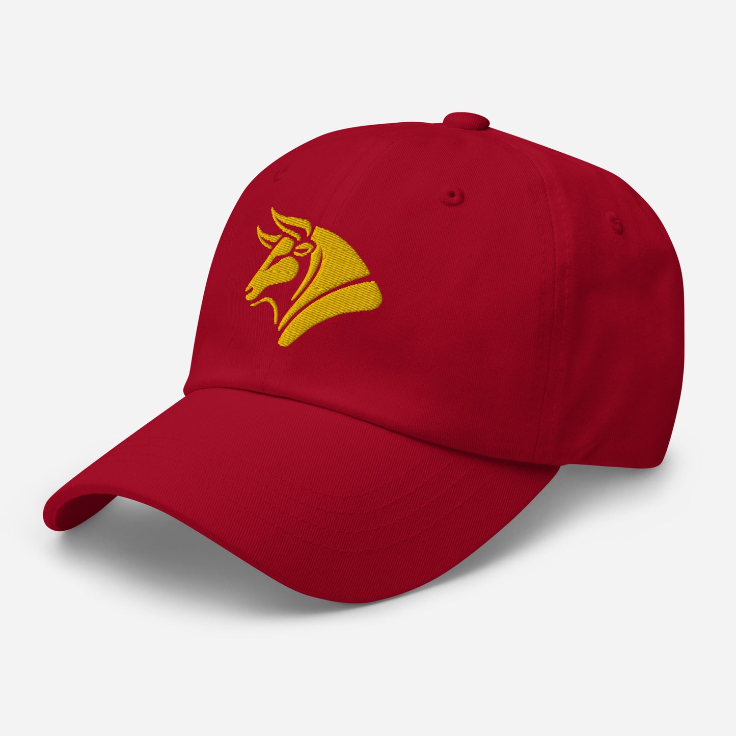 Dad Hat "BULL SPIRIT" Gold One Size adjustable,animal motif,bold design,bull,casual style,dad hat,endurance,iconic,power,premium quality,resilience,spirit,strength,unique design,unisex