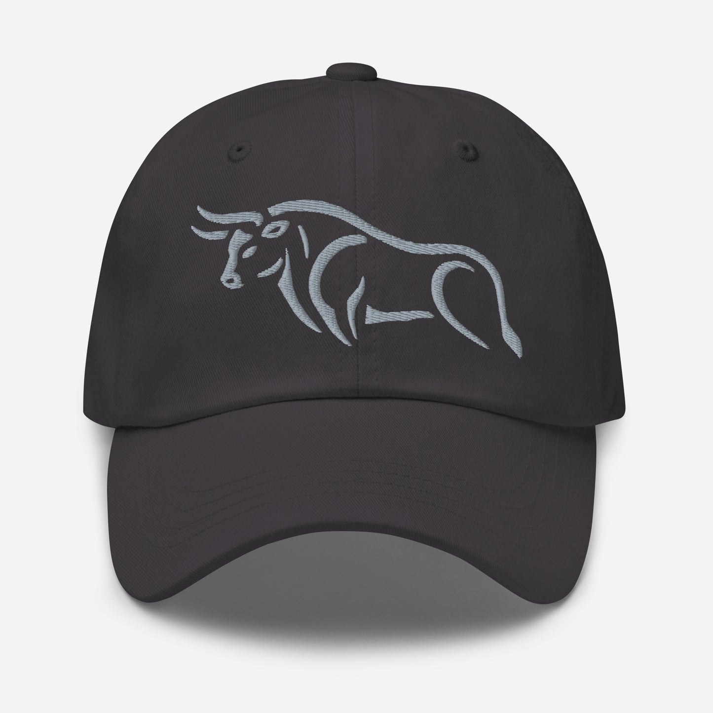 Dad Hat "BULL SPIRIT 2" Grey One Size adjustable,animal motif,bold design,bull,casual style,dad hat,endurance,iconic,power,premium quality,resilience,spirit,strength,unique design,unisex