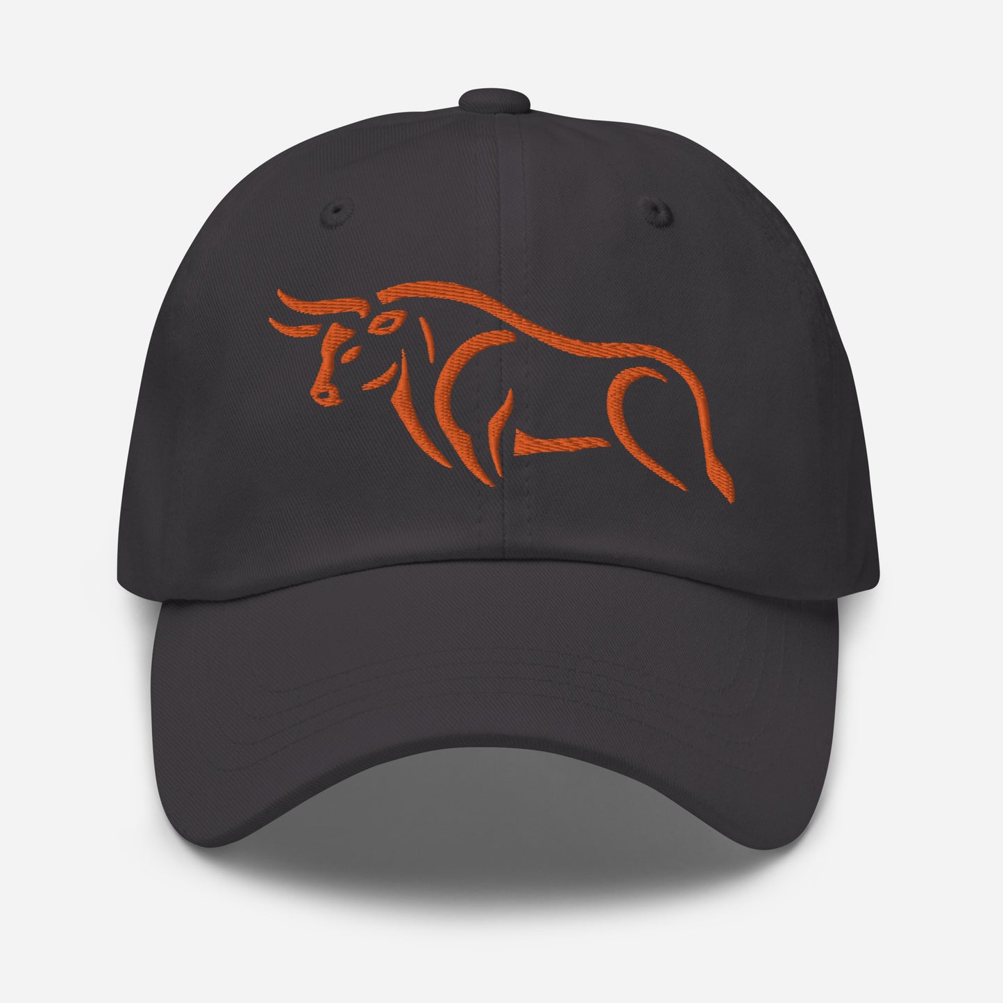 Dad Hat "BULL SPIRIT 2" Orange One Size adjustable,animal motif,bold design,bull,casual style,dad hat,endurance,iconic,power,premium quality,resilience,spirit,strength,unique design,unisex