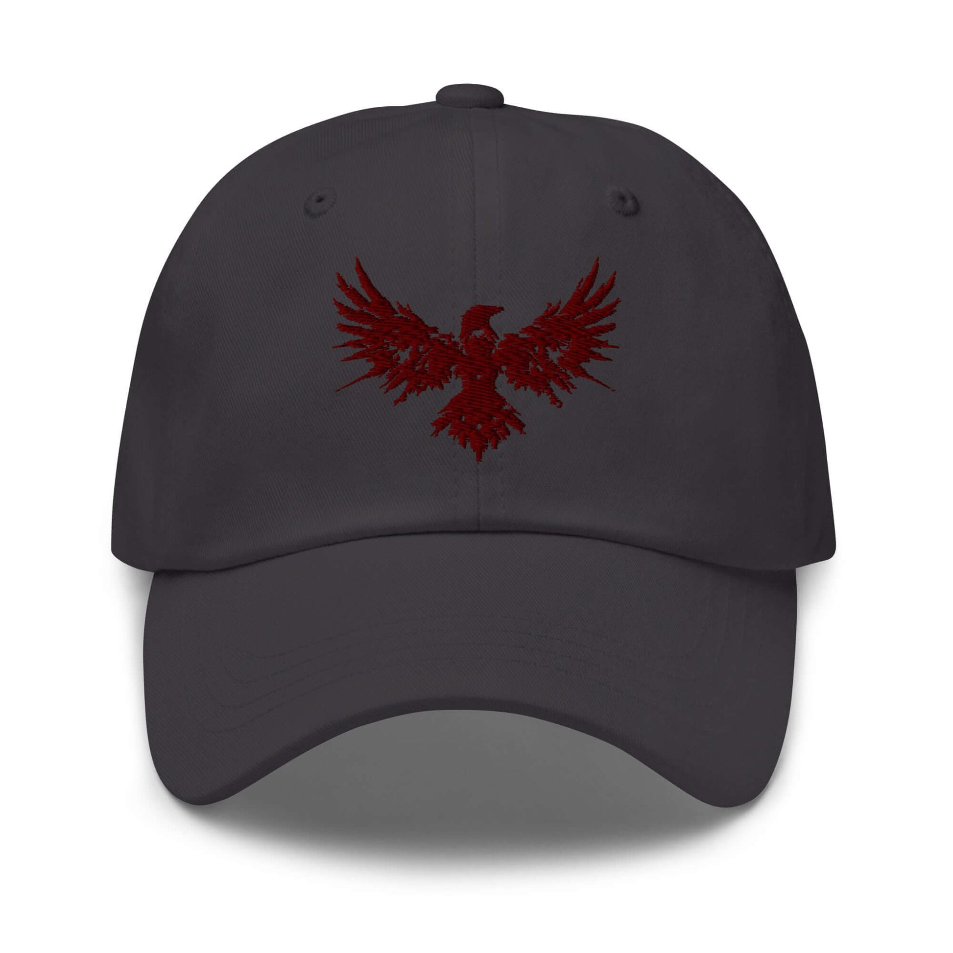 Dad Hat Raven "ENIGMA" Maroon adjustable,animal motif,bold design,casual style,dad hat,endurance,enigma,freedom,iconic,mystery,premium quality,raven,transformation,unique design,unisex