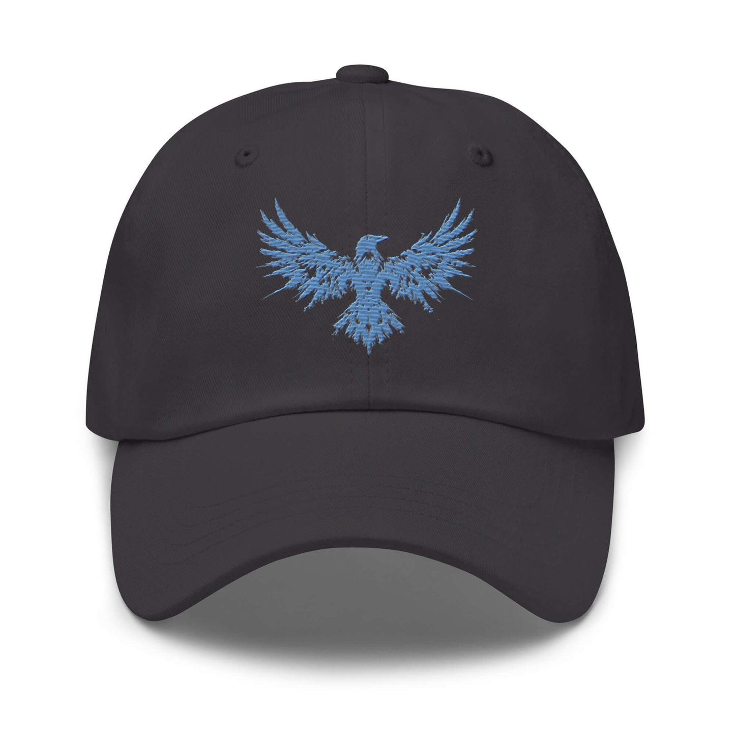 Dad Hat Raven "ENIGMA" Blue adjustable,animal motif,bold design,casual style,dad hat,endurance,enigma,freedom,iconic,mystery,premium quality,raven,transformation,unique design,unisex