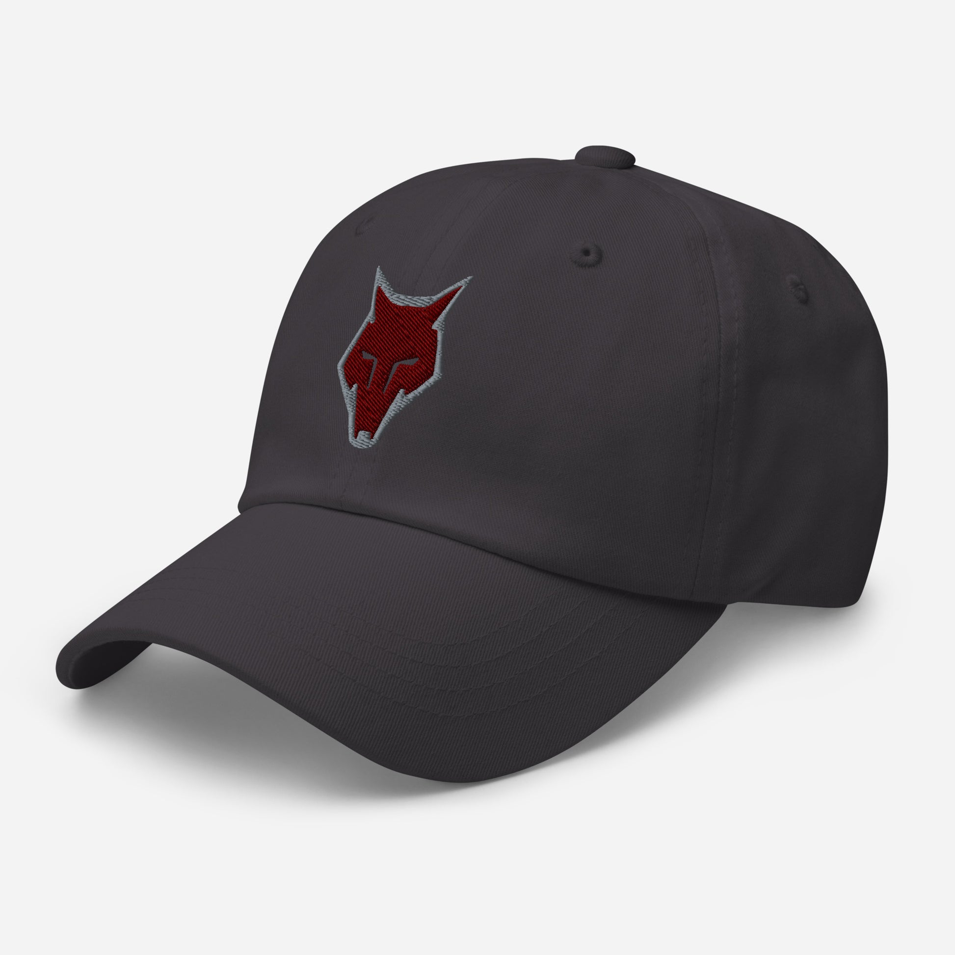 Dad Hat Wolf Logo "LOBO" Maroon One Size adjustable,alpha,animal motif,bold design,casual style,courage,dad hat,endurance,freedom,iconic,lone wolf,nature-inspired,predator,premium quality,resilience,stealth,strength,survival,unique design,unisex,wild spir