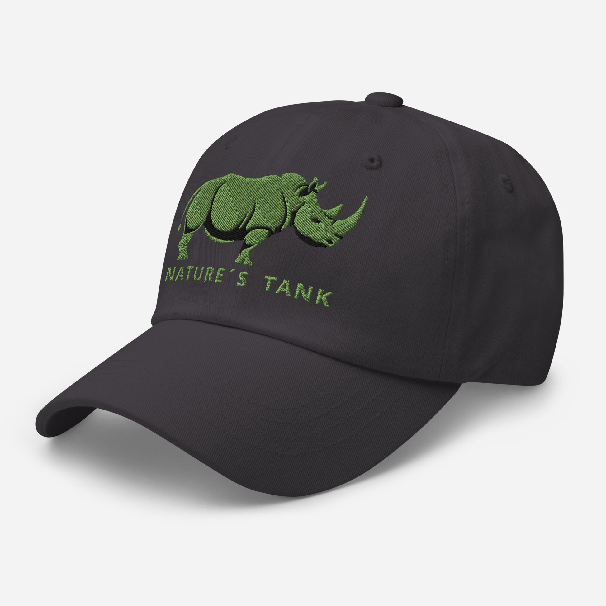 Dad Hat "RHINO" Green One Size adjustable,animal motif,bold design,casual style,dad hat,iconic,premium quality,unique design,unisex