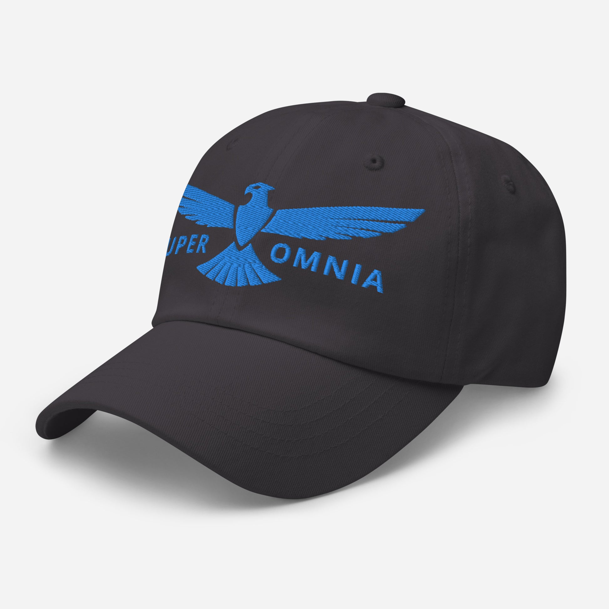 Dad Hat Eagle "SUPER OMNIA" Blue One Size above all,adjustable,animal motif,bold design,casual style,dad hat,eagle,focus,freedom,iconic,independence,premium quality,resilience,soar,strength,unique design,unisex,vision