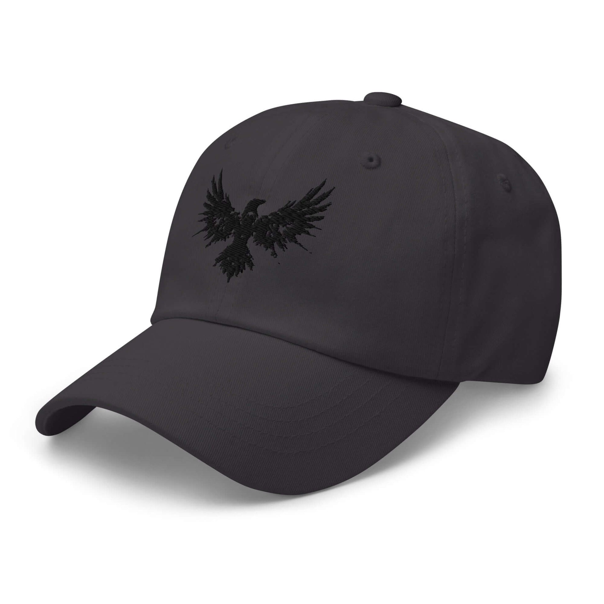 Dad Hat Raven "ENIGMA" Black adjustable,animal motif,bold design,casual style,dad hat,endurance,enigma,freedom,iconic,mystery,premium quality,raven,transformation,unique design,unisex