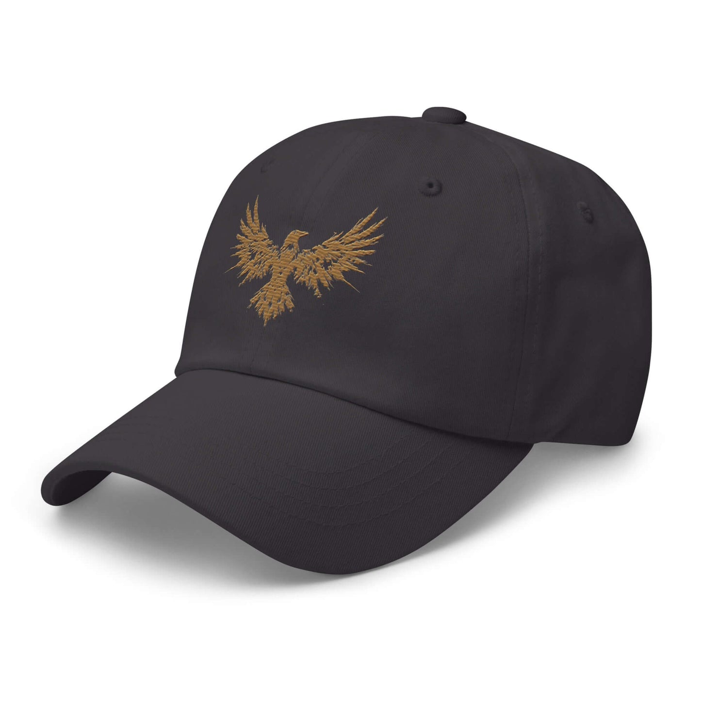 Dad Hat Raven "ENIGMA" Old Gold adjustable,animal motif,bold design,casual style,dad hat,endurance,enigma,freedom,iconic,mystery,premium quality,raven,transformation,unique design,unisex