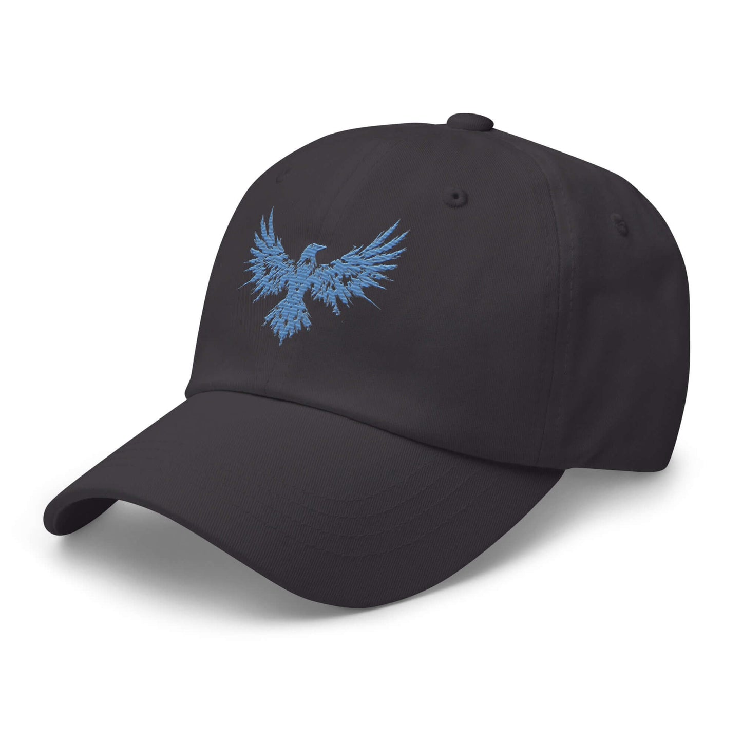 Dad Hat Raven "ENIGMA" Blue adjustable,animal motif,bold design,casual style,dad hat,endurance,enigma,freedom,iconic,mystery,premium quality,raven,transformation,unique design,unisex