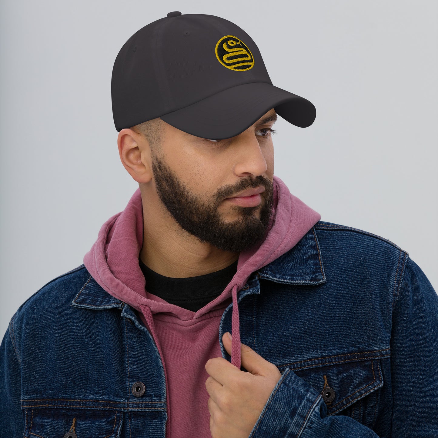 Dad Hat "SNAKE" Gold One Size adjustable,animal motif,bold design,casual style,dad hat,iconic,knowledge,mystery,nature-inspired,predator,premium quality,resilience,snake,spirit animal,stealth,symbolism,transformation,unique design,unisex,wisdom