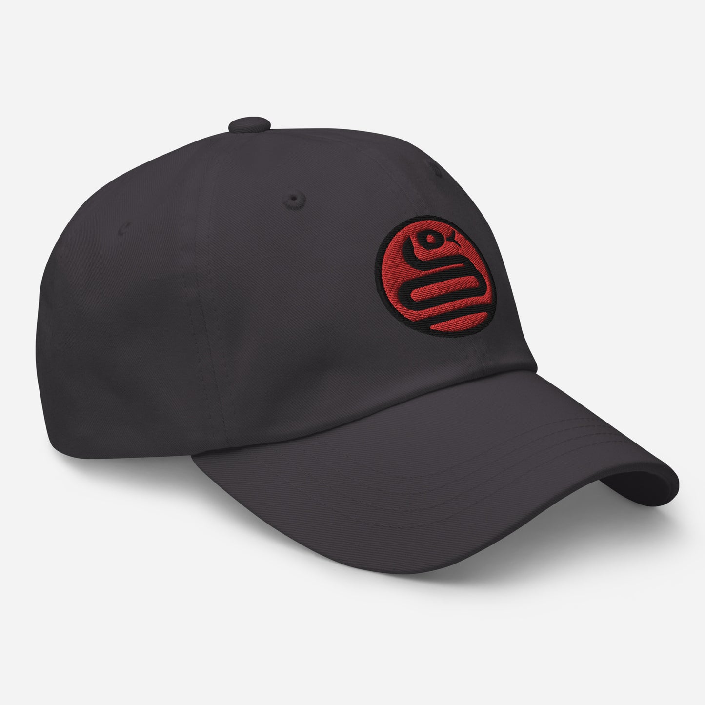 Dad Hat "SNAKE" Red V2 One Size adjustable,animal motif,bold design,casual style,dad hat,iconic,knowledge,mystery,nature-inspired,predator,premium quality,resilience,snake,spirit animal,stealth,symbolism,transformation,unique design,unisex,wisdom