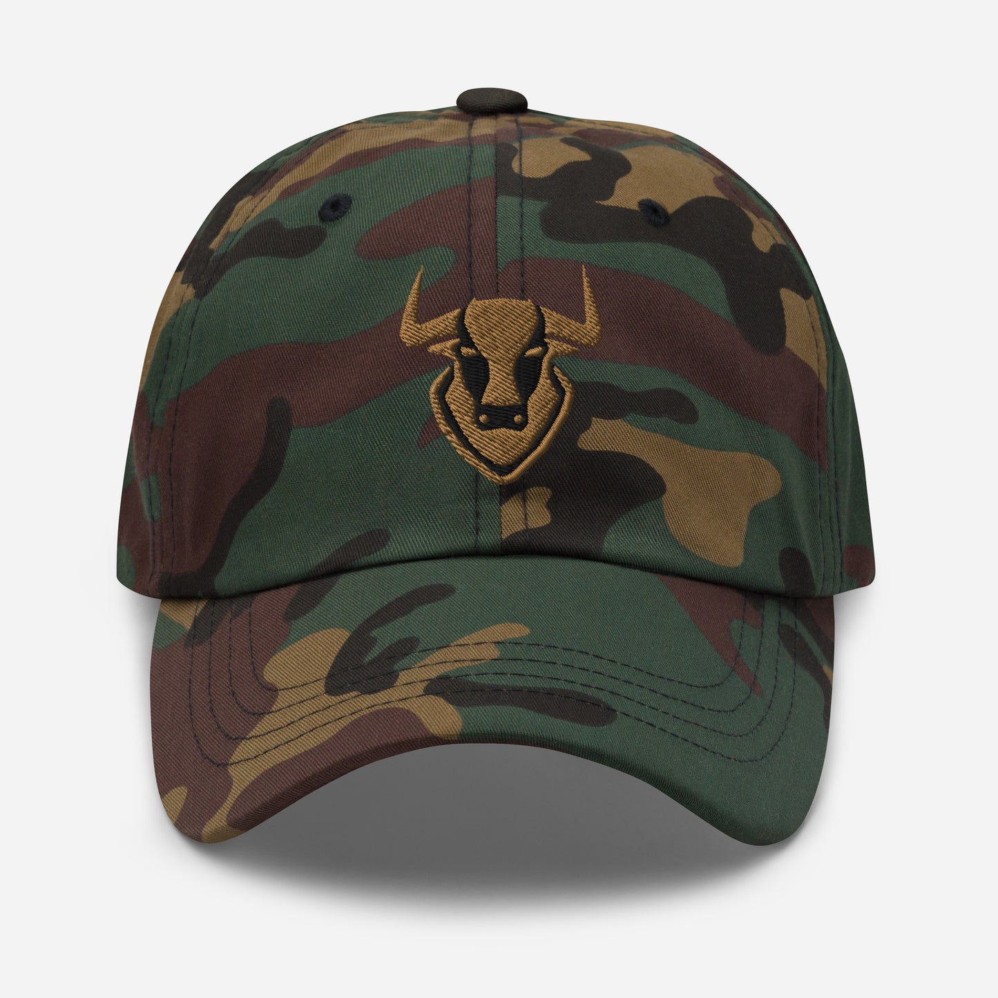 Dad Hat Bull Logo "TORO" Old Gold One Size adjustable,animal motif,bold design,bull,casual style,dad hat,endurance,iconic,power,premium quality,resilience,spirit,strength,unique design,unisex