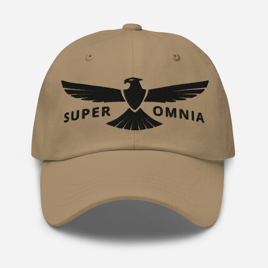 Dad Hat Eagle "SUPER OMNIA" Black One Size above all,adjustable,animal motif,bold design,casual style,dad hat,eagle,focus,freedom,iconic,independence,premium quality,resilience,soar,strength,unique design,unisex,vision