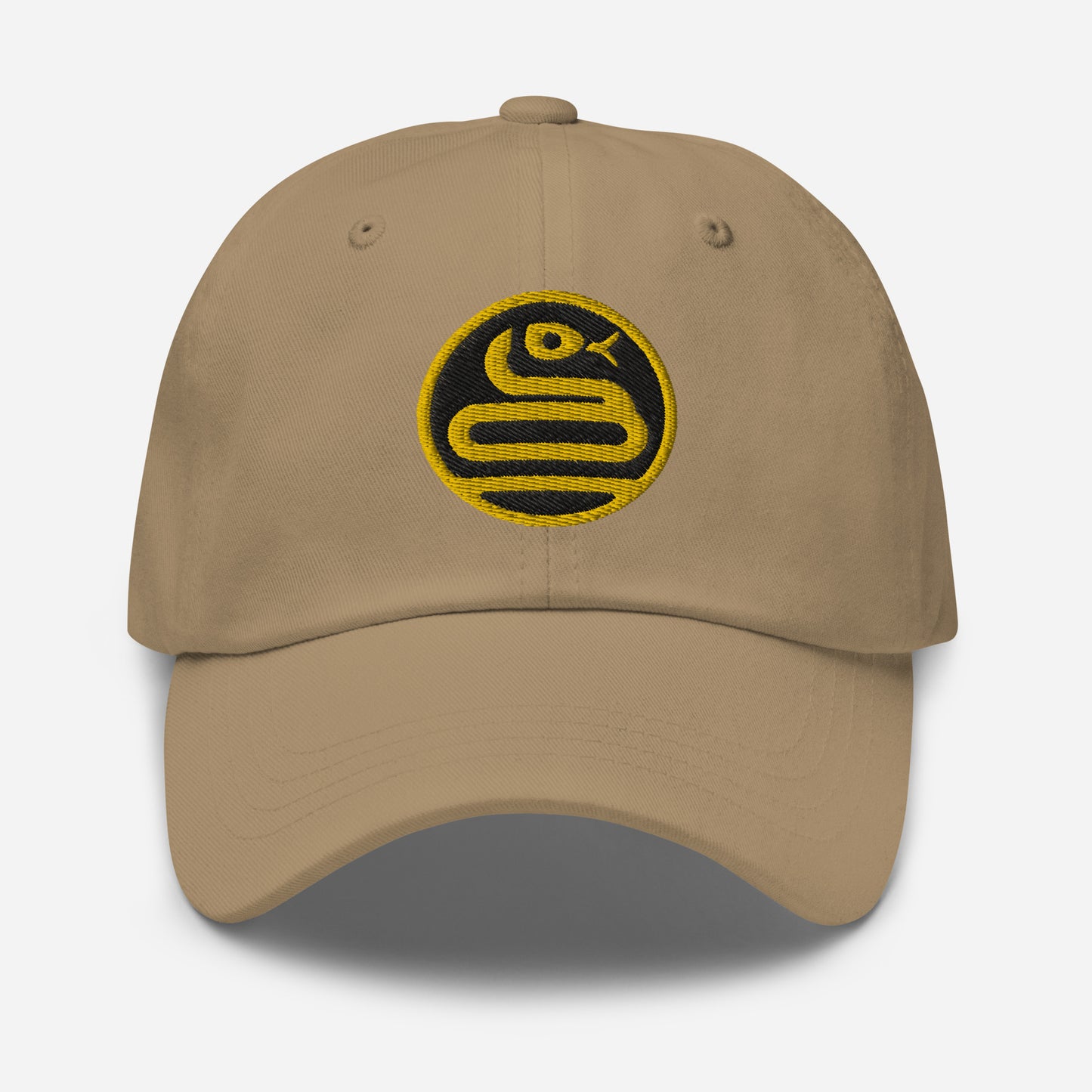 Dad Hat "SNAKE" Gold One Size adjustable,animal motif,bold design,casual style,dad hat,iconic,knowledge,mystery,nature-inspired,predator,premium quality,resilience,snake,spirit animal,stealth,symbolism,transformation,unique design,unisex,wisdom