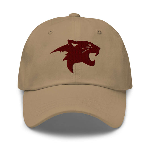 Dad Hat "Panther Head" Maroon adjustable,agility,animal motif,beast mode,bold design,casual style,dad hat,iconic,panther,power,premium quality,stealth,strength,unique design,unisex,wild