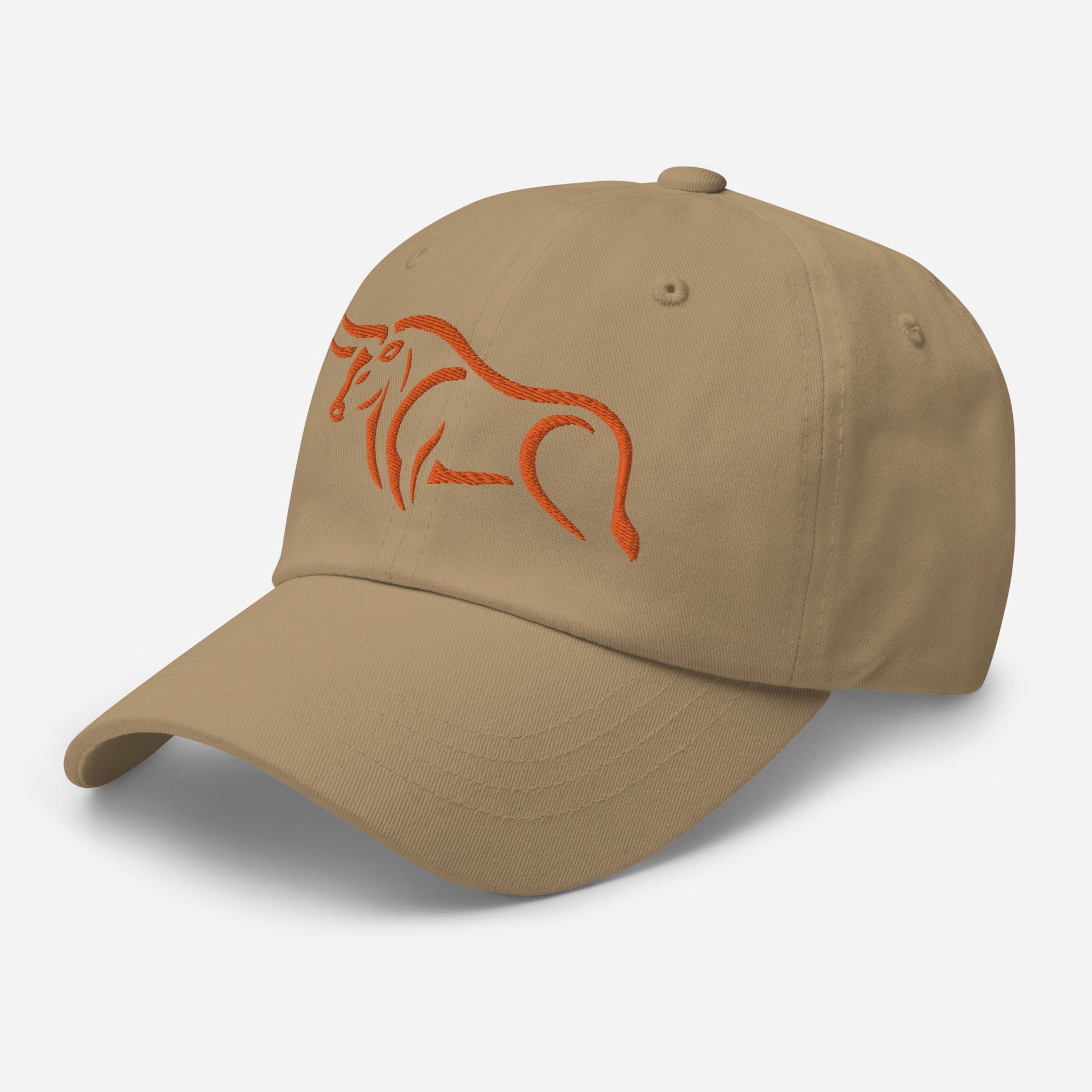 Dad Hat "BULL SPIRIT 2" Orange One Size adjustable,animal motif,bold design,bull,casual style,dad hat,endurance,iconic,power,premium quality,resilience,spirit,strength,unique design,unisex