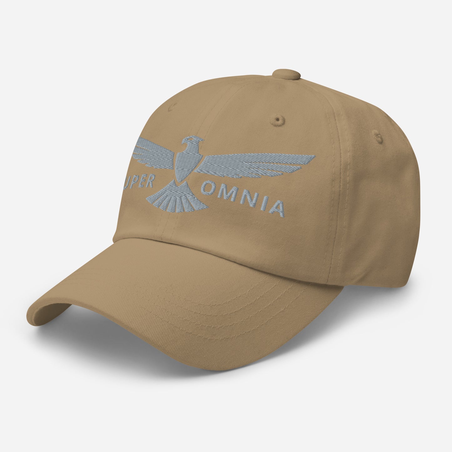 Dad Hat Eagle "SUPER OMNIA" Grey One Size above all,adjustable,animal motif,bold design,casual style,dad hat,eagle,focus,freedom,iconic,independence,premium quality,resilience,soar,strength,unique design,unisex,vision