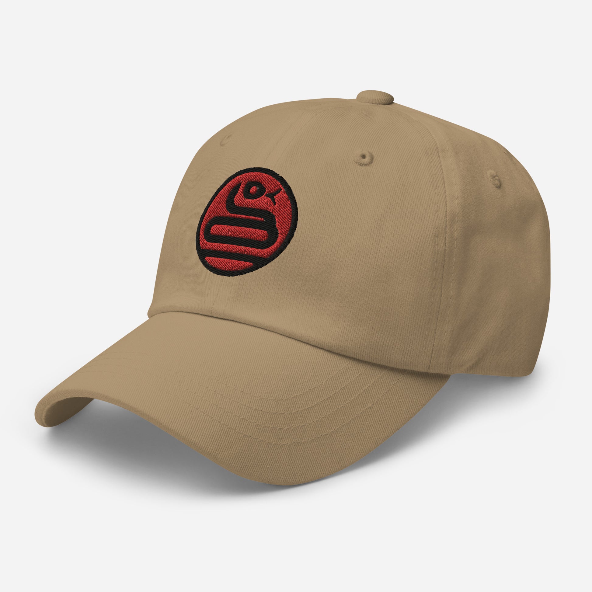 Dad Hat "SNAKE" Red V2 One Size adjustable,animal motif,bold design,casual style,dad hat,iconic,knowledge,mystery,nature-inspired,predator,premium quality,resilience,snake,spirit animal,stealth,symbolism,transformation,unique design,unisex,wisdom