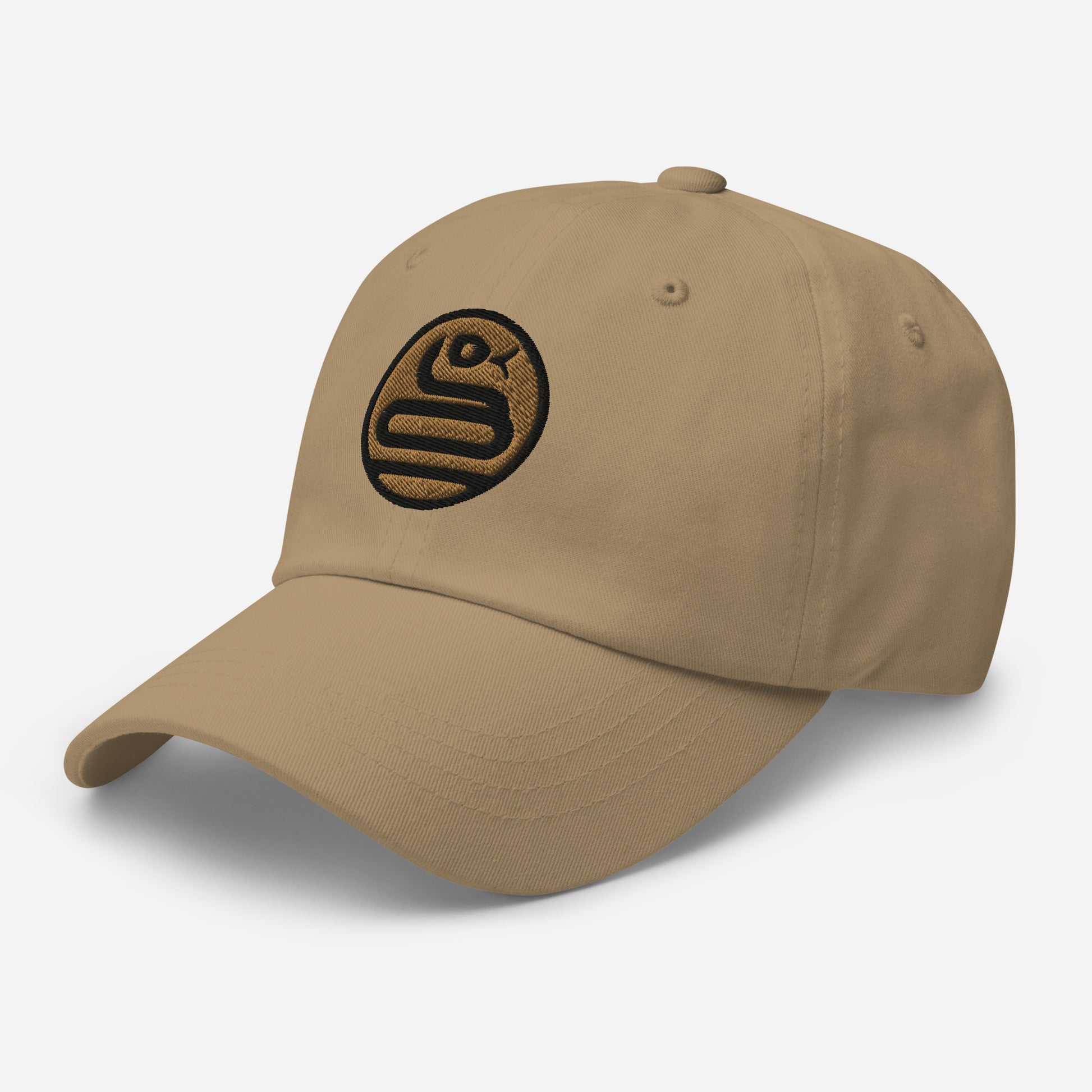 Dad Hat "SNAKE" Old Gold V2 One Size adjustable,animal motif,bold design,casual style,dad hat,iconic,knowledge,mystery,nature-inspired,predator,premium quality,resilience,snake,spirit animal,stealth,symbolism,transformation,unique design,unisex,wisdom