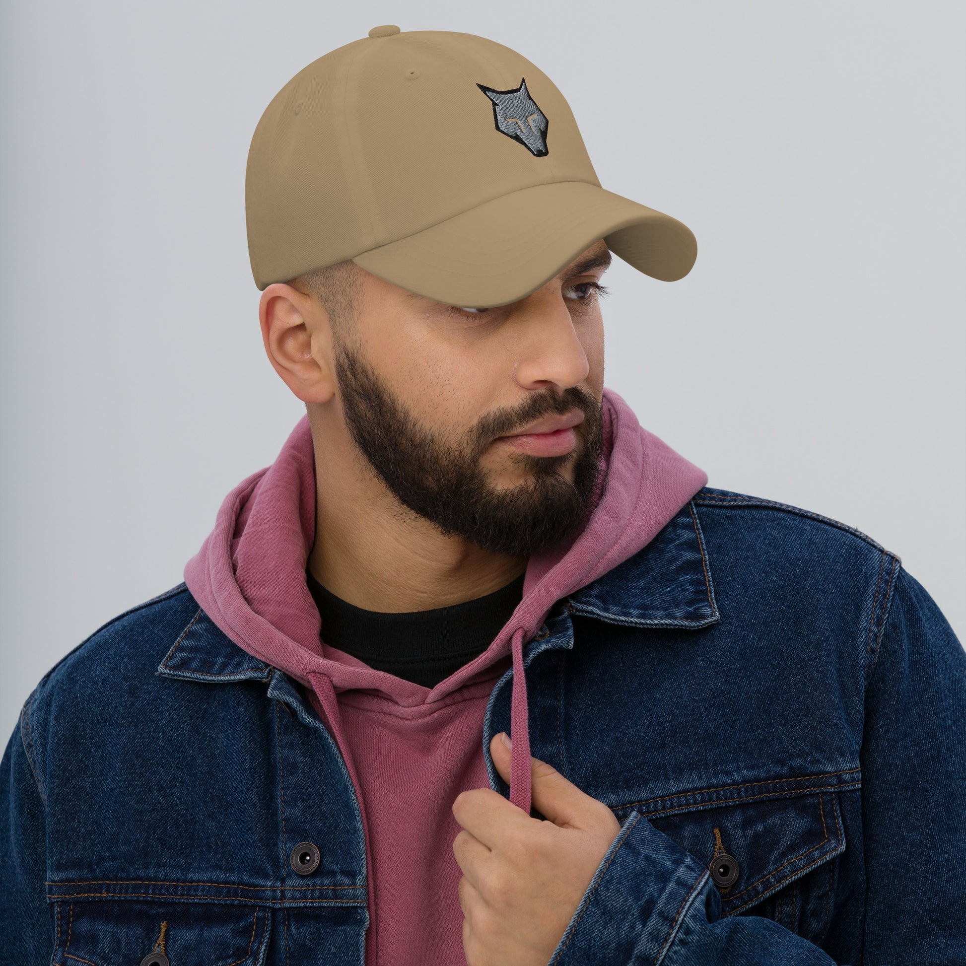 Dad Hat Wolf Logo "LOBO" Grey One Size adjustable,alpha,animal motif,bold design,casual style,courage,dad hat,endurance,freedom,iconic,lone wolf,nature-inspired,predator,premium quality,resilience,stealth,strength,survival,unique design,unisex,wild spirit