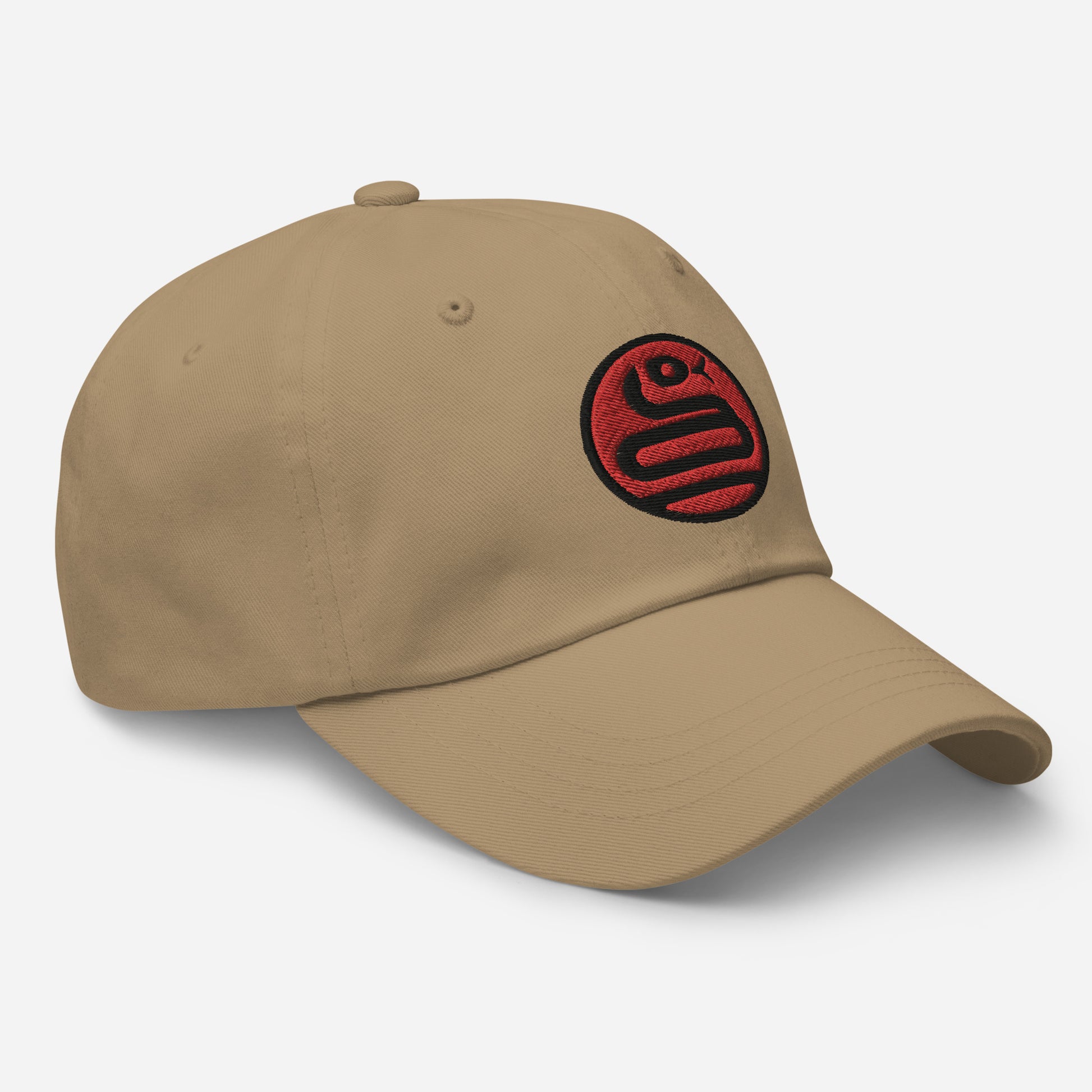 Dad Hat "SNAKE" Red V2 One Size adjustable,animal motif,bold design,casual style,dad hat,iconic,knowledge,mystery,nature-inspired,predator,premium quality,resilience,snake,spirit animal,stealth,symbolism,transformation,unique design,unisex,wisdom