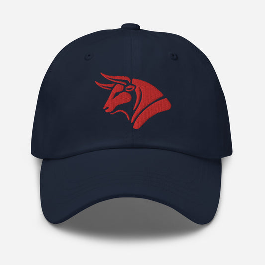 Dad Hat "BULL SPIRIT" Red One Size adjustable,animal motif,bold design,bull,casual style,dad hat,endurance,iconic,power,premium quality,resilience,spirit,strength,unique design,unisex