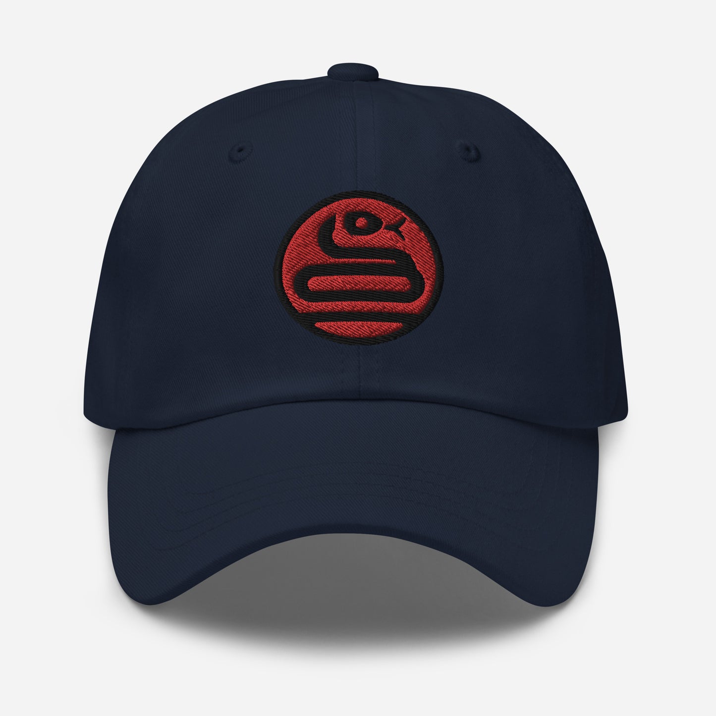 Dad Hat "SNAKE" Red V2 One Size adjustable,animal motif,bold design,casual style,dad hat,iconic,knowledge,mystery,nature-inspired,predator,premium quality,resilience,snake,spirit animal,stealth,symbolism,transformation,unique design,unisex,wisdom