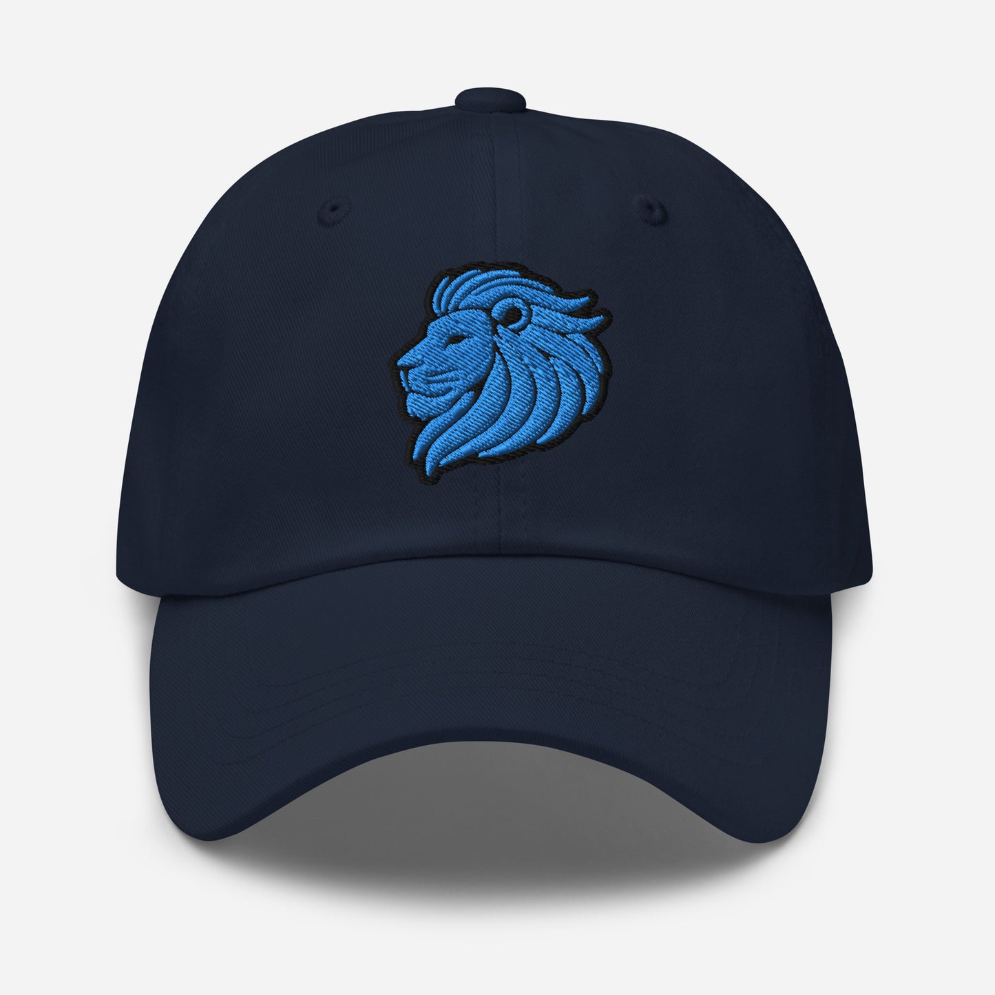 Dad Hat "LION HEAD" Blue One Size adjustable,animal motif,bold design,casual style,courage,dad hat,iconic,leadership,lion,majesty,nature,noble,power,premium quality,strength,unique design,unisex