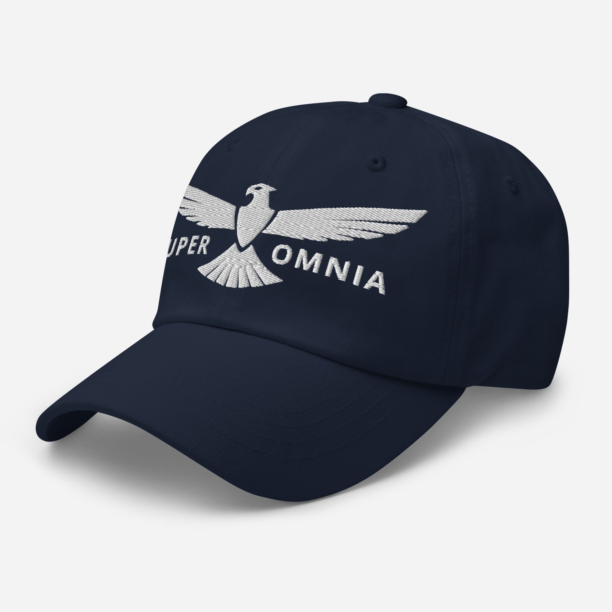 Dad Hat Eagle "SUPER OMNIA" White One Size above all,adjustable,animal motif,bold design,casual style,dad hat,eagle,focus,freedom,iconic,independence,premium quality,resilience,soar,strength,unique design,unisex,vision