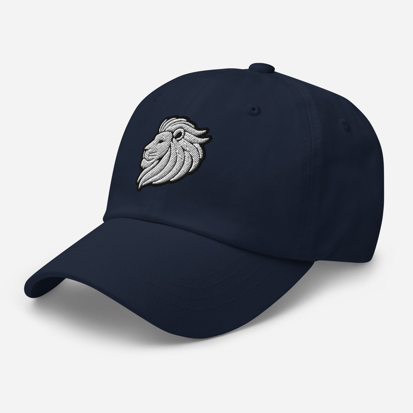 Dad Hat "LION HEAD" White One Size adjustable,animal motif,bold design,casual style,courage,dad hat,iconic,leadership,lion,majesty,nature,noble,power,premium quality,strength,unique design,unisex