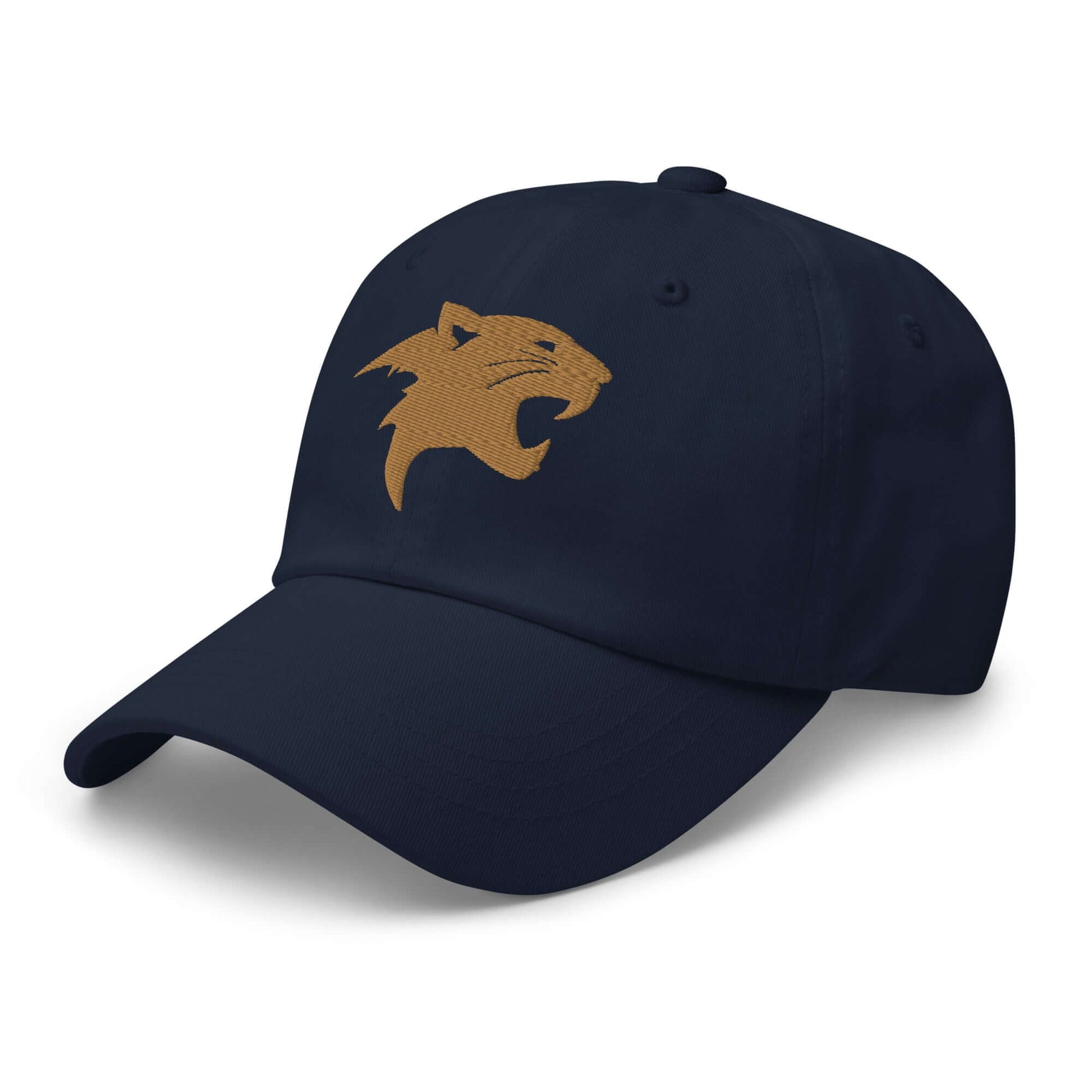 Dad Hat "Panther Head" Old Gold adjustable,agility,animal motif,beast mode,bold design,casual style,dad hat,iconic,panther,power,premium quality,stealth,strength,unique design,unisex,wild