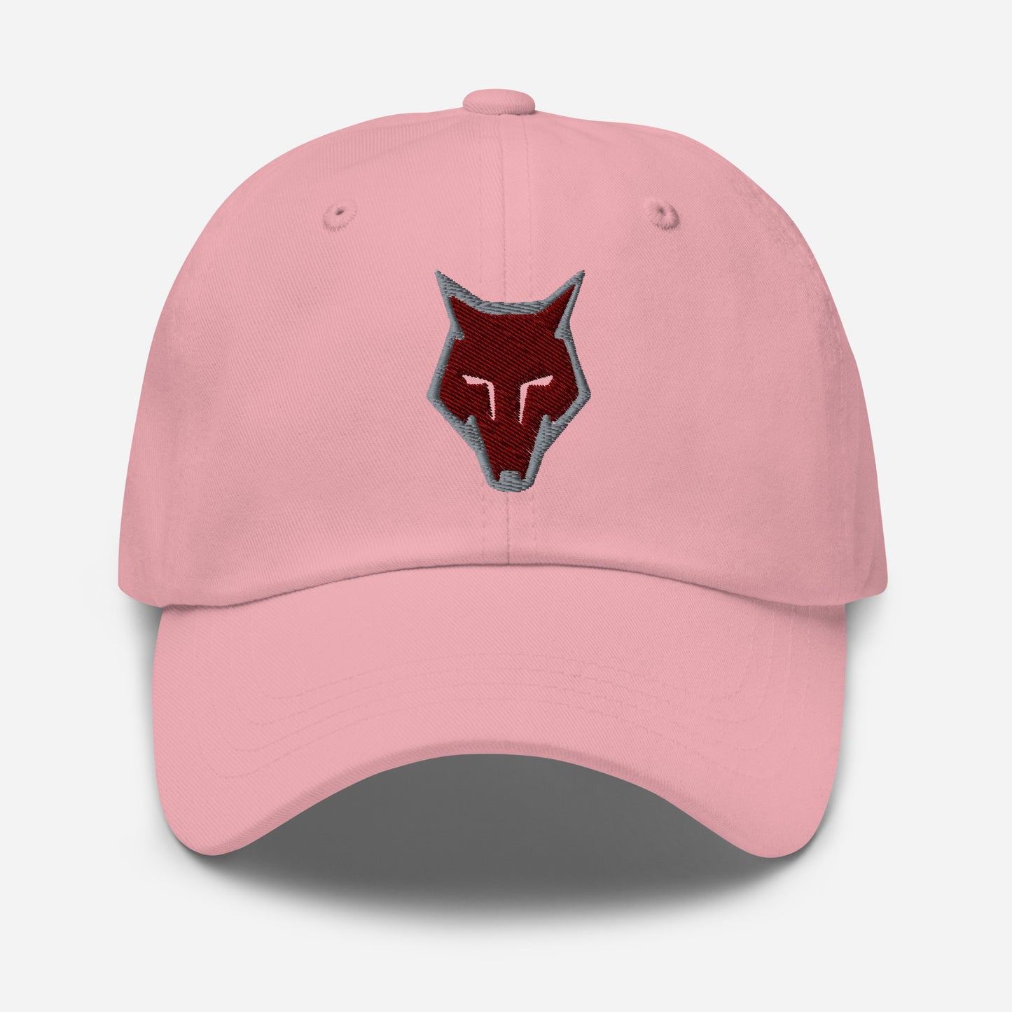 Dad Hat Wolf Logo "LOBO" Maroon One Size adjustable,alpha,animal motif,bold design,casual style,courage,dad hat,endurance,freedom,iconic,lone wolf,nature-inspired,predator,premium quality,resilience,stealth,strength,survival,unique design,unisex,wild spir