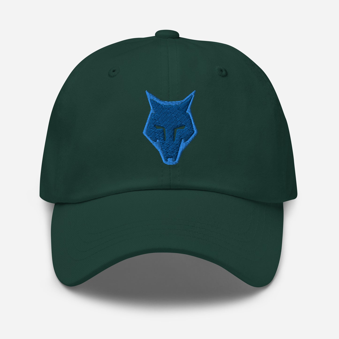 Dad Hat Wolf Logo "LOBO" Blue One Size adjustable,alpha,animal motif,bold design,casual style,courage,dad hat,endurance,freedom,iconic,lone wolf,nature-inspired,predator,premium quality,resilience,stealth,strength,survival,unique design,unisex,wild spirit