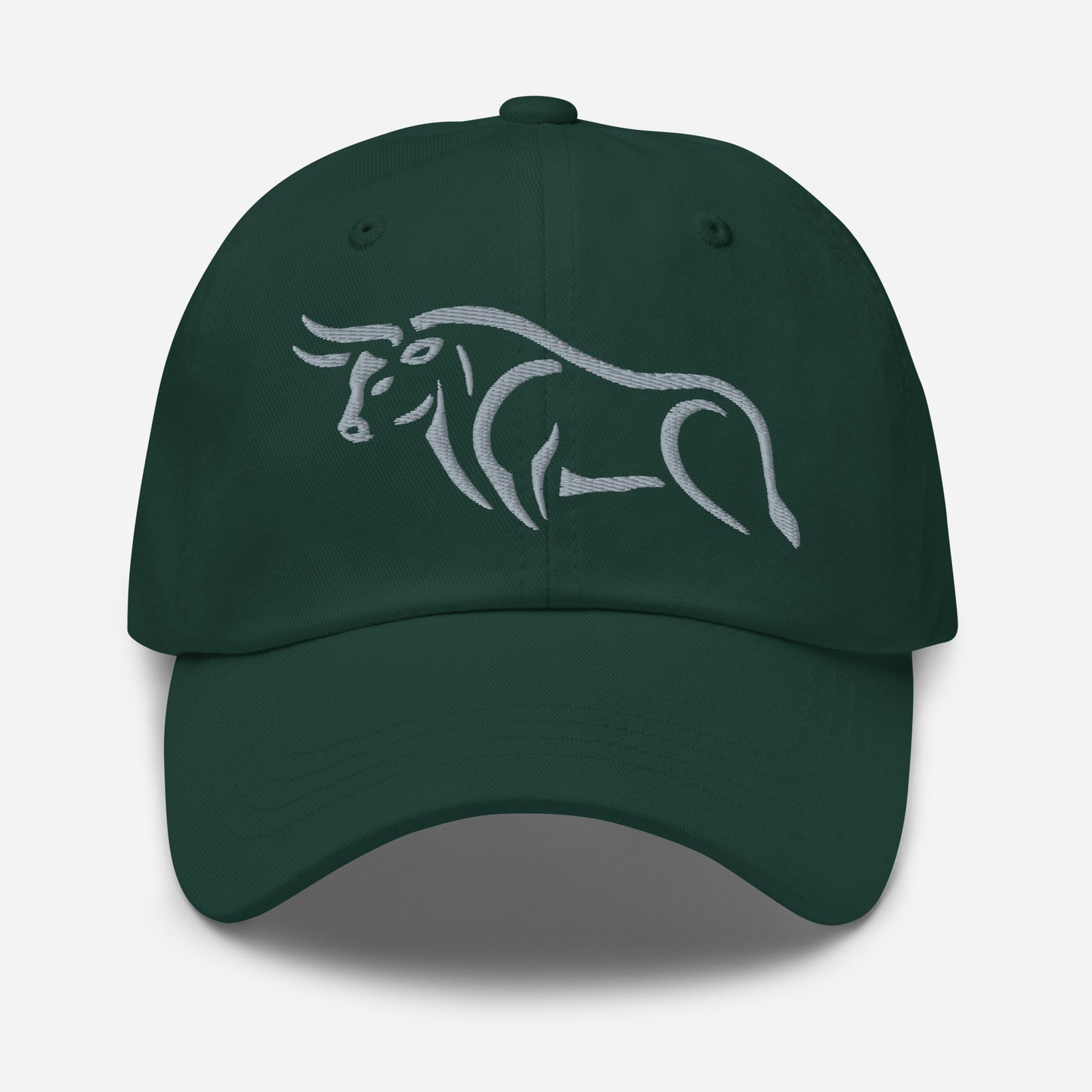 Dad Hat "BULL SPIRIT 2" Grey One Size adjustable,animal motif,bold design,bull,casual style,dad hat,endurance,iconic,power,premium quality,resilience,spirit,strength,unique design,unisex