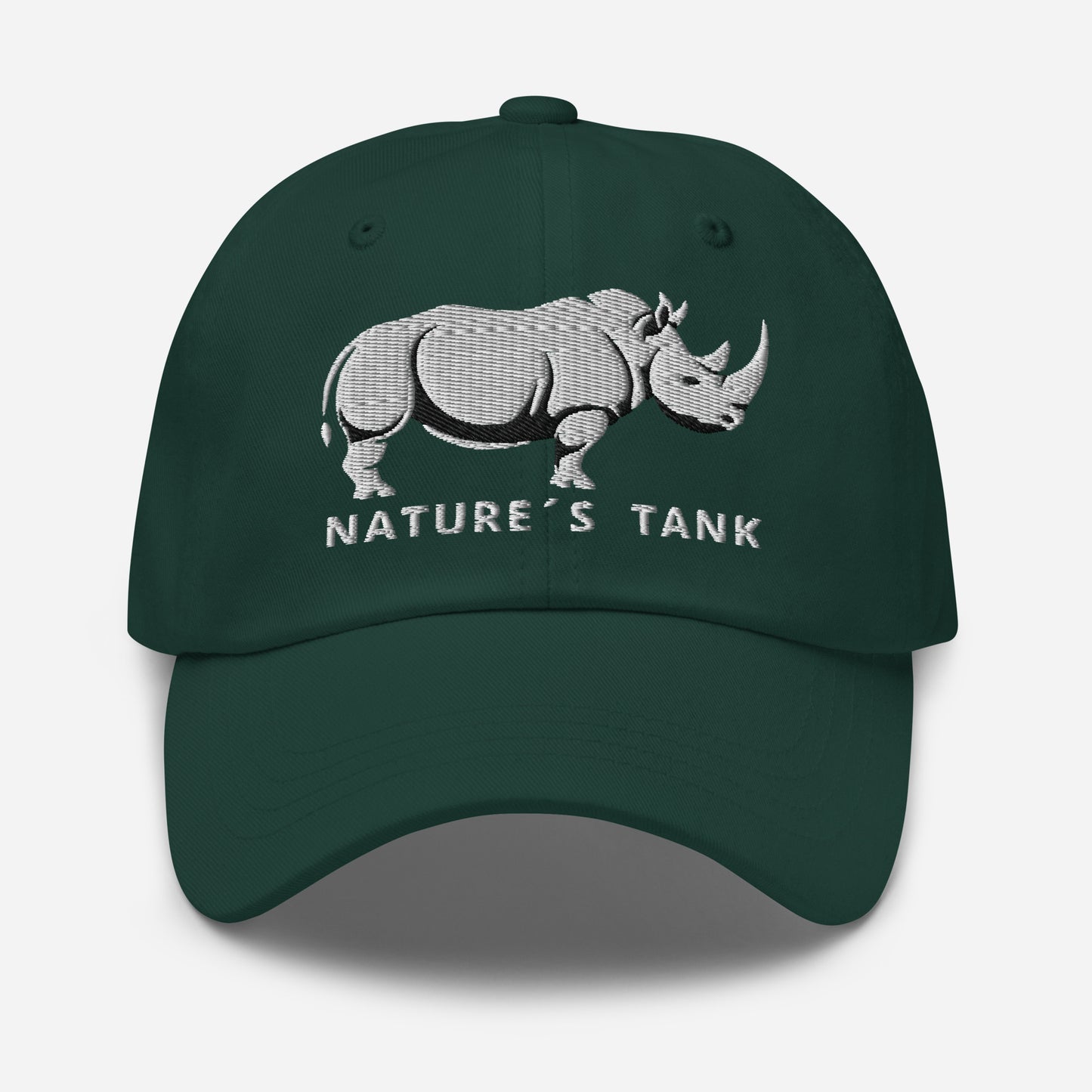 Dad Hat "RHINO" White One Size adjustable,animal motif,bold design,casual style,dad hat,iconic,premium quality,unique design,unisex