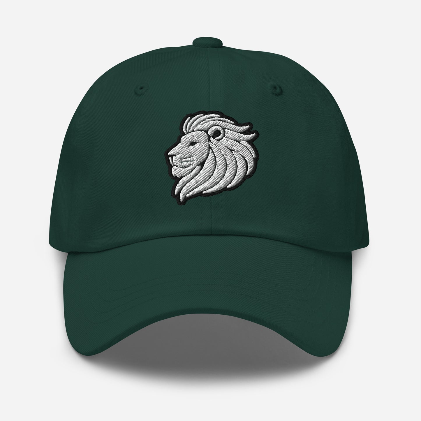 Dad Hat "LION HEAD" White One Size adjustable,animal motif,bold design,casual style,courage,dad hat,iconic,leadership,lion,majesty,nature,noble,power,premium quality,strength,unique design,unisex