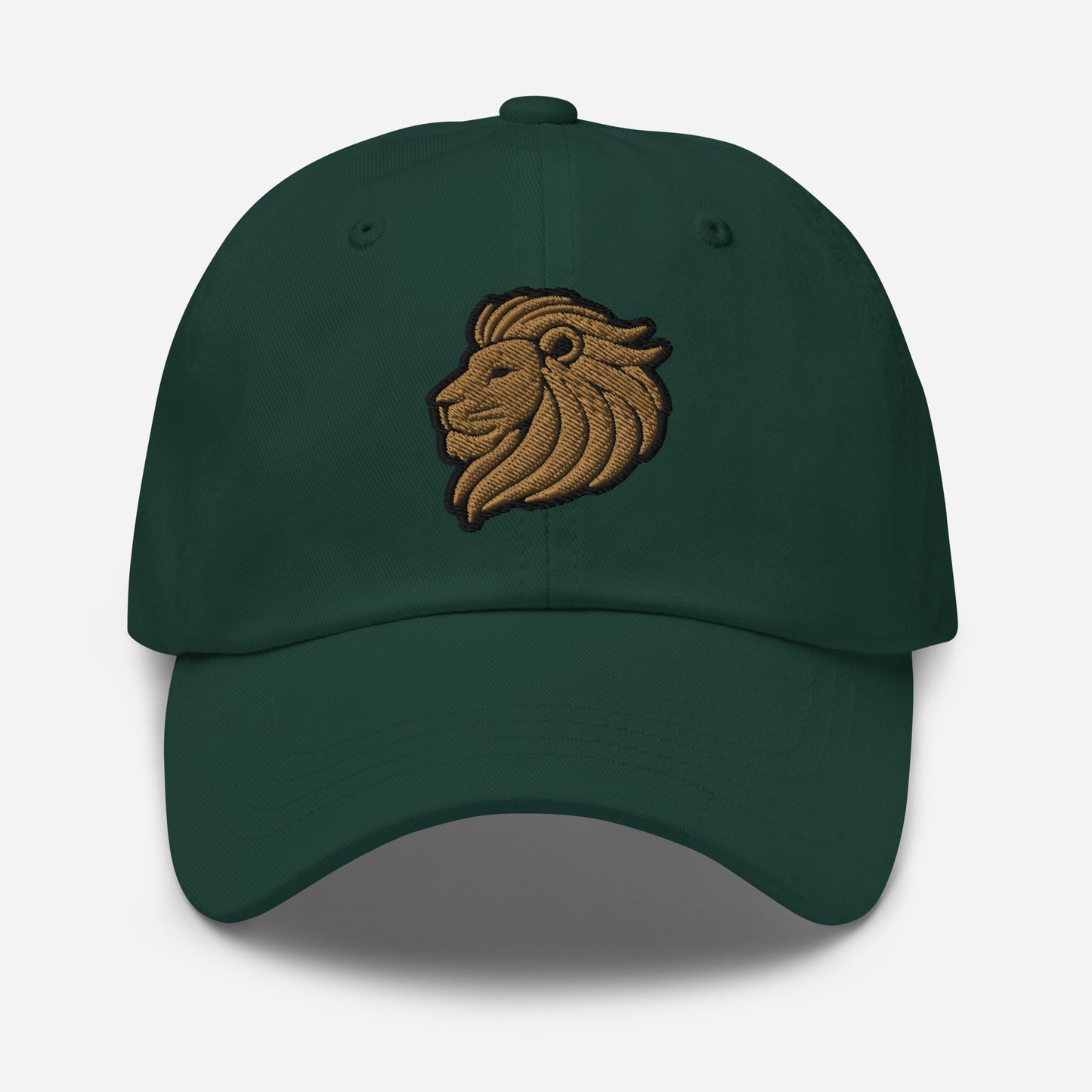 Dad Hat "LION HEAD" Old Gold One Size adjustable,animal motif,bold design,casual style,courage,dad hat,iconic,leadership,lion,majesty,nature,noble,power,premium quality,strength,unique design,unisex