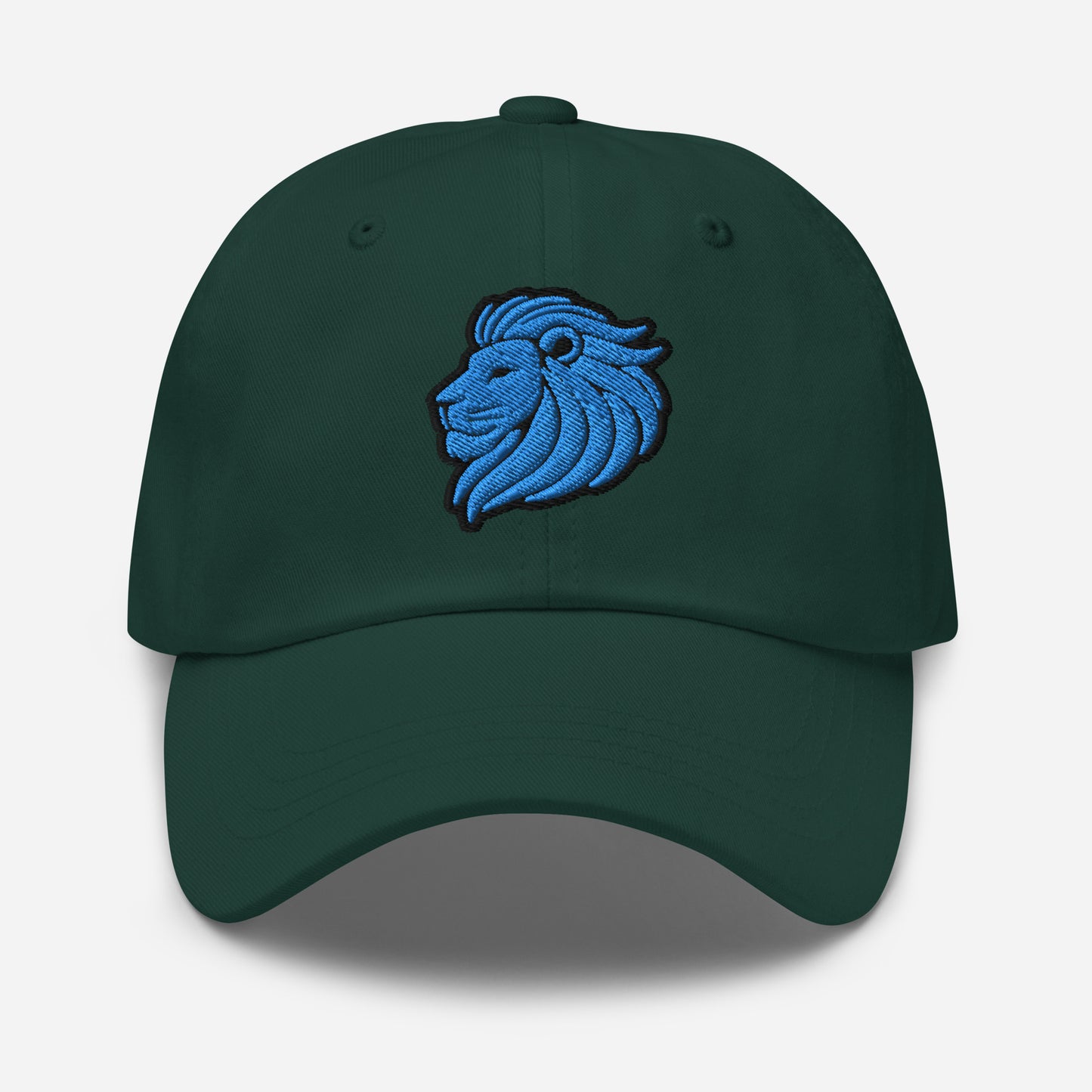 Dad Hat "LION HEAD" Blue One Size adjustable,animal motif,bold design,casual style,courage,dad hat,iconic,leadership,lion,majesty,nature,noble,power,premium quality,strength,unique design,unisex