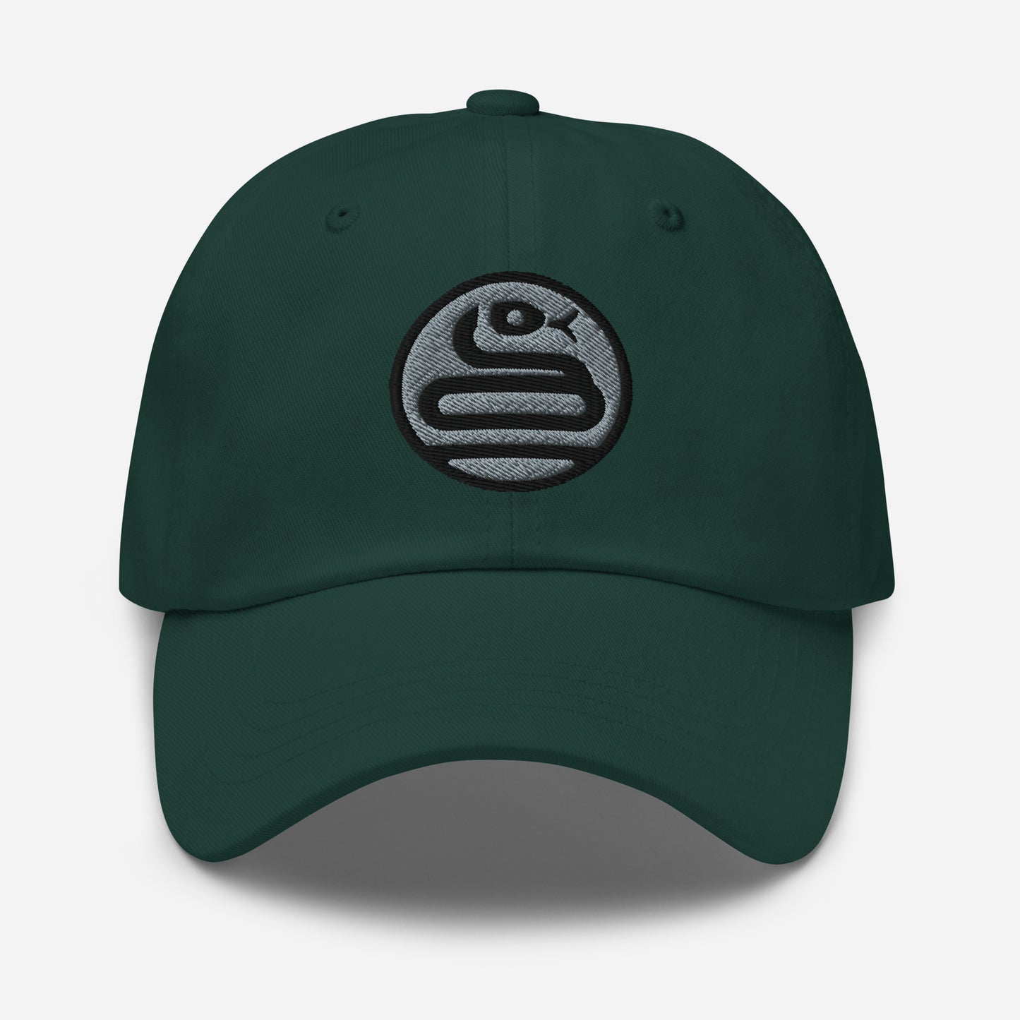 Dad Hat "SNAKE" Grey V2 One Size adjustable,animal motif,bold design,casual style,dad hat,iconic,knowledge,mystery,nature-inspired,predator,premium quality,resilience,snake,spirit animal,stealth,symbolism,transformation,unique design,unisex,wisdom